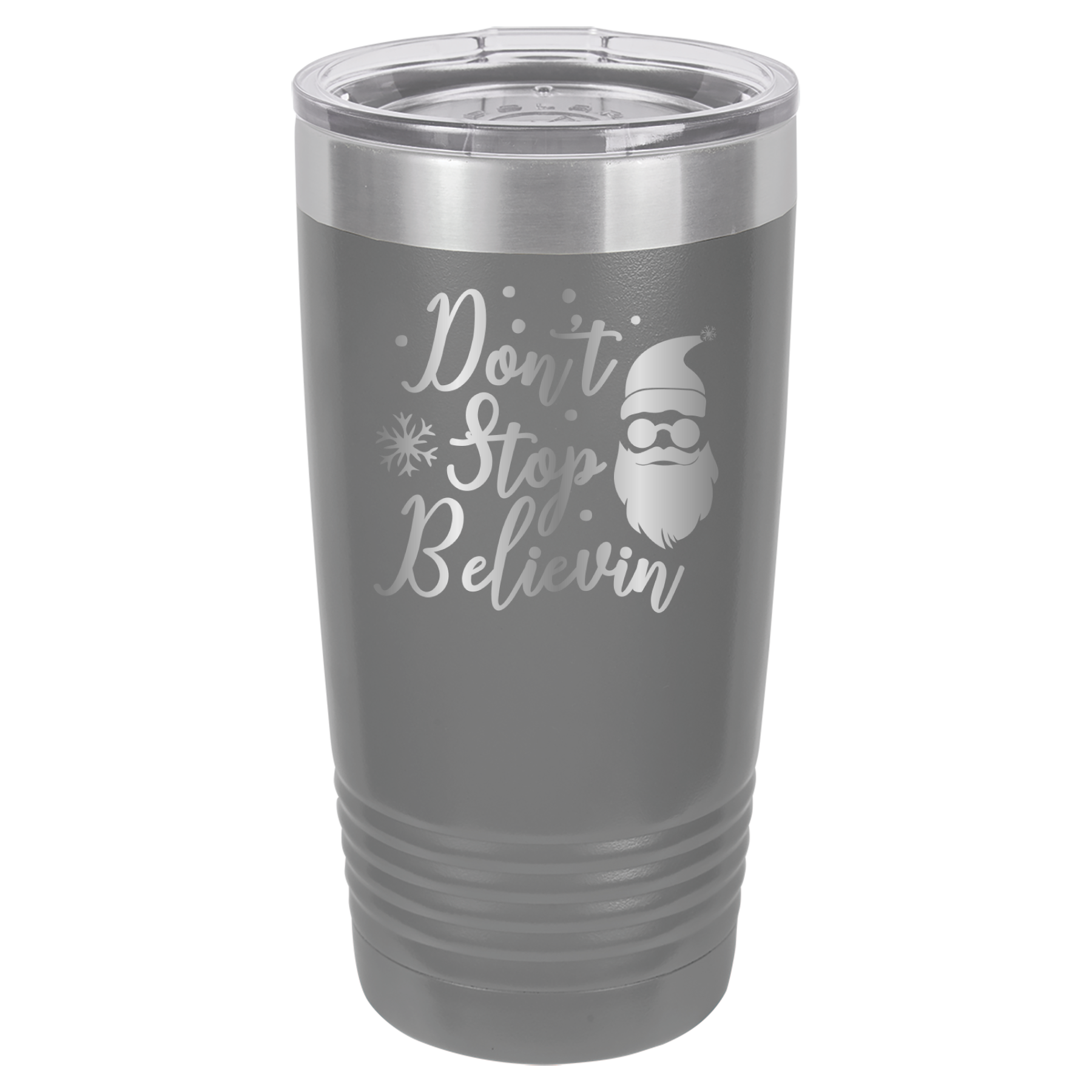 Don't Stop Believin - Santa Claus Christmas - 20oz Polar Camel Tumbler image 4
