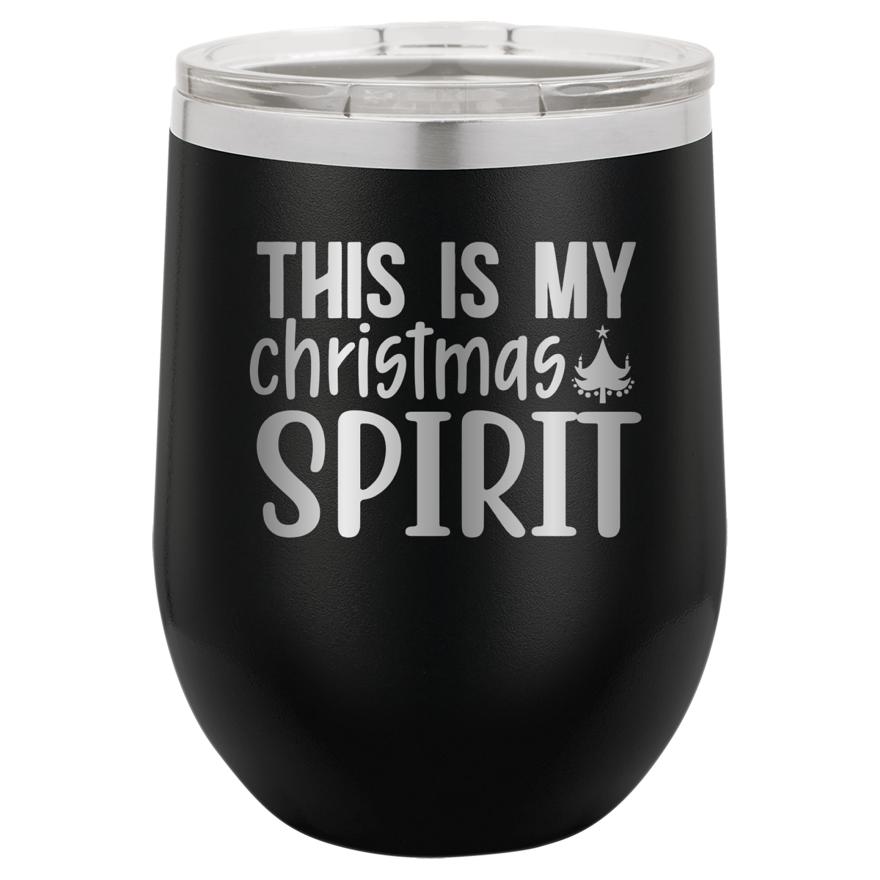This Is My Christmas Spirit - 12oz Polar Camel Wine Tumbler image 15