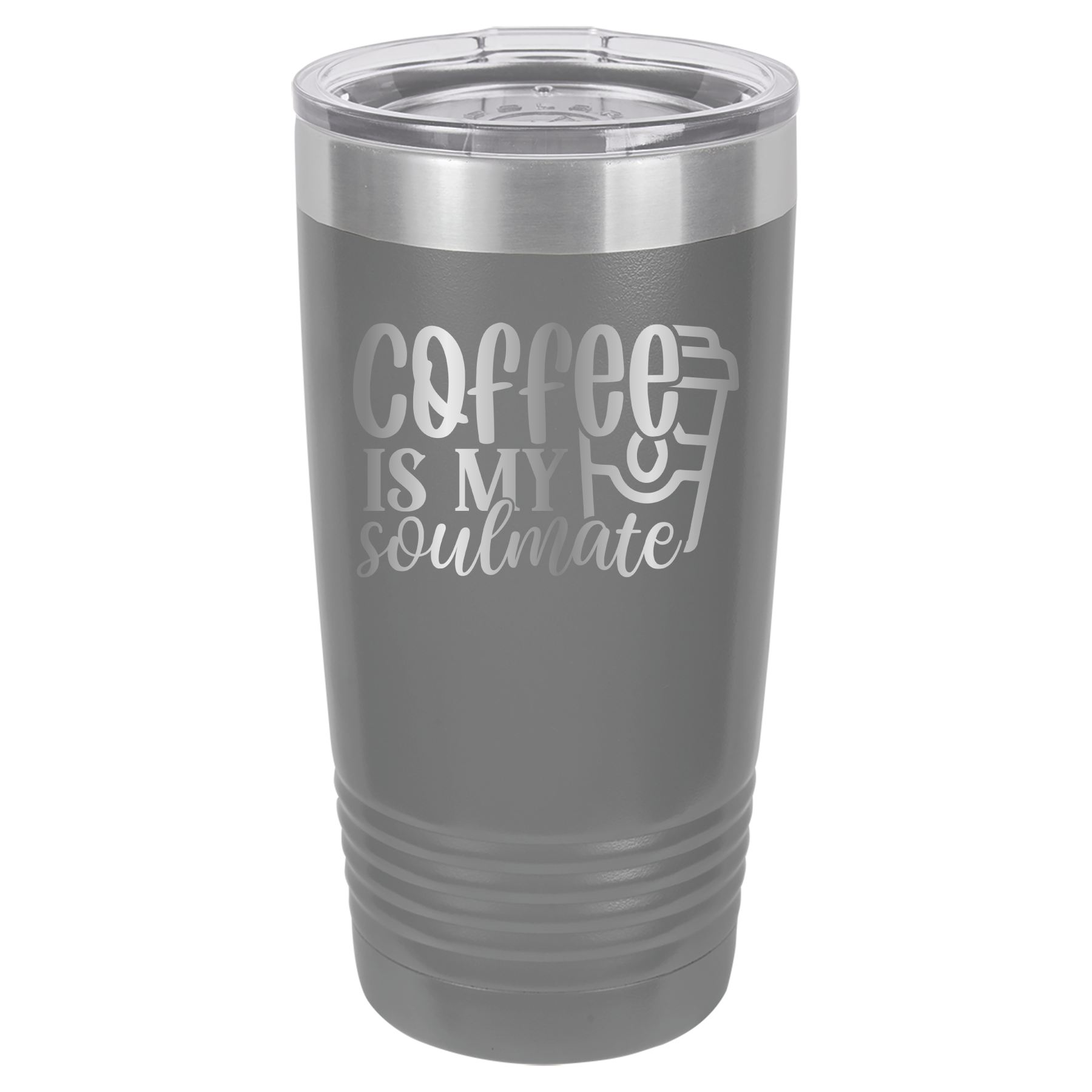 Coffee Is My Soulmate - 20oz Polar Camel Tumber - Gray image
