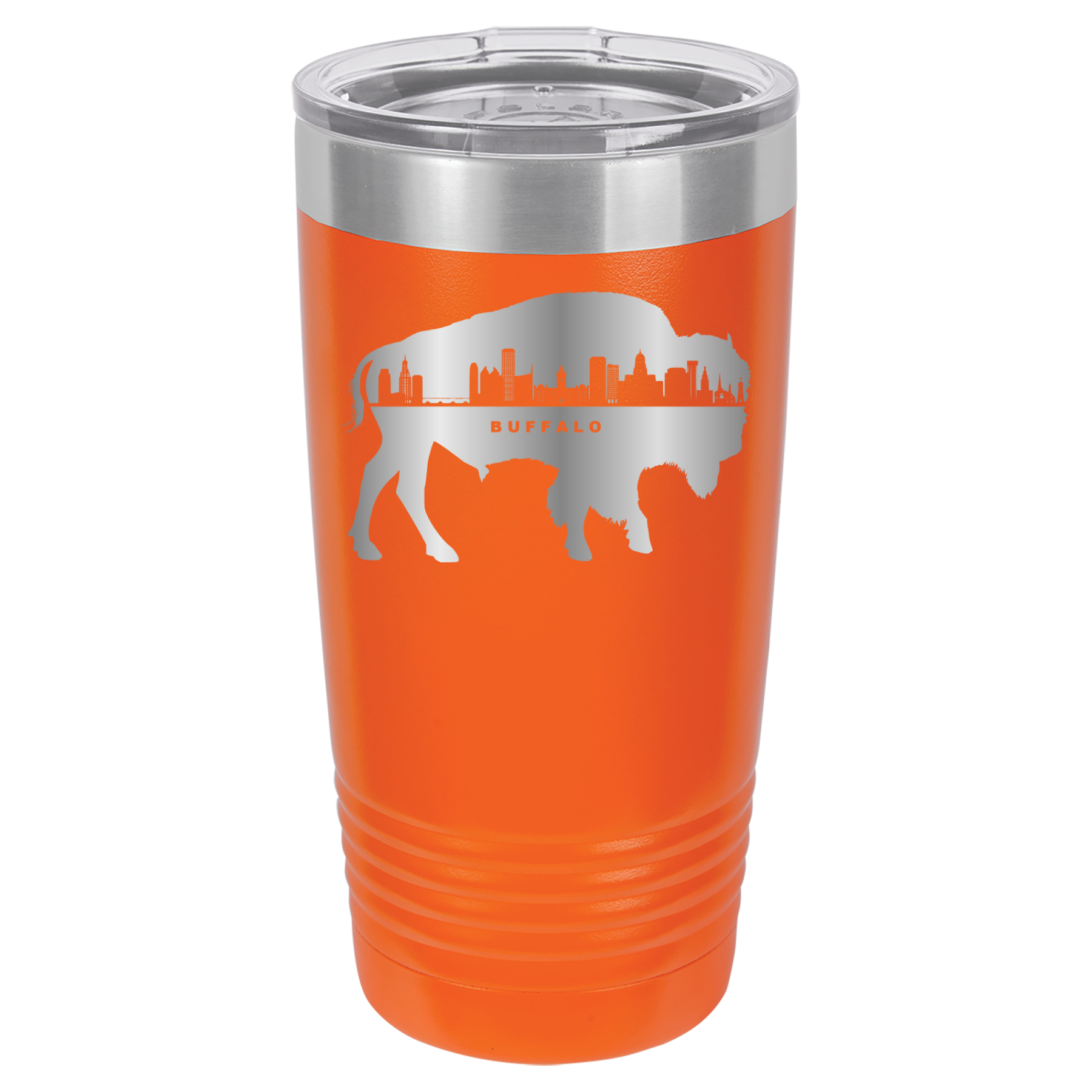 City of Buffalo NY Skyline 20oz Polar Camel Tumbler - Orange image