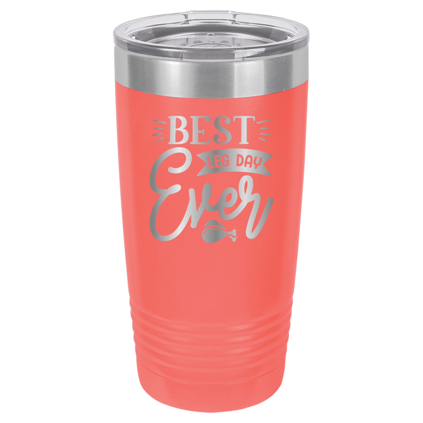 Best Leg Day Ever - 20oz Polar Camel Tumbler - Coral image