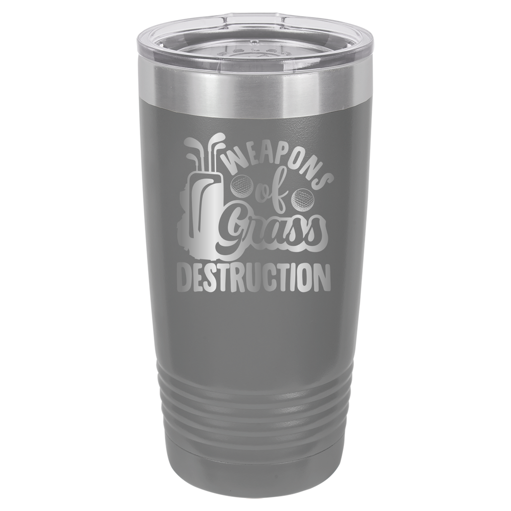 Weapons of Grass Destruction - Golf - 20oz Polar Camel Tumbler - Gray image