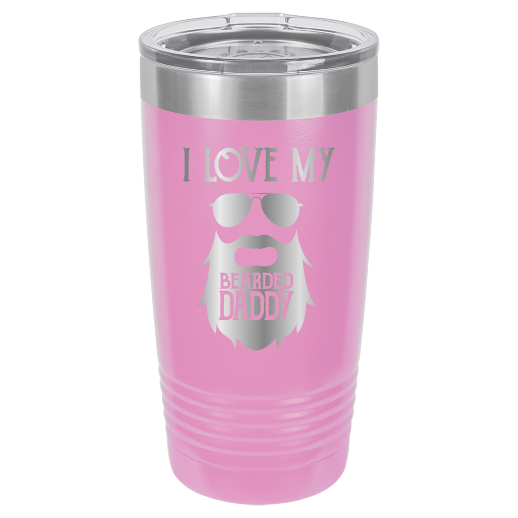 I Love My Bearded Daddy - 20oz Polar Camel Tumbler - Light Purple image
