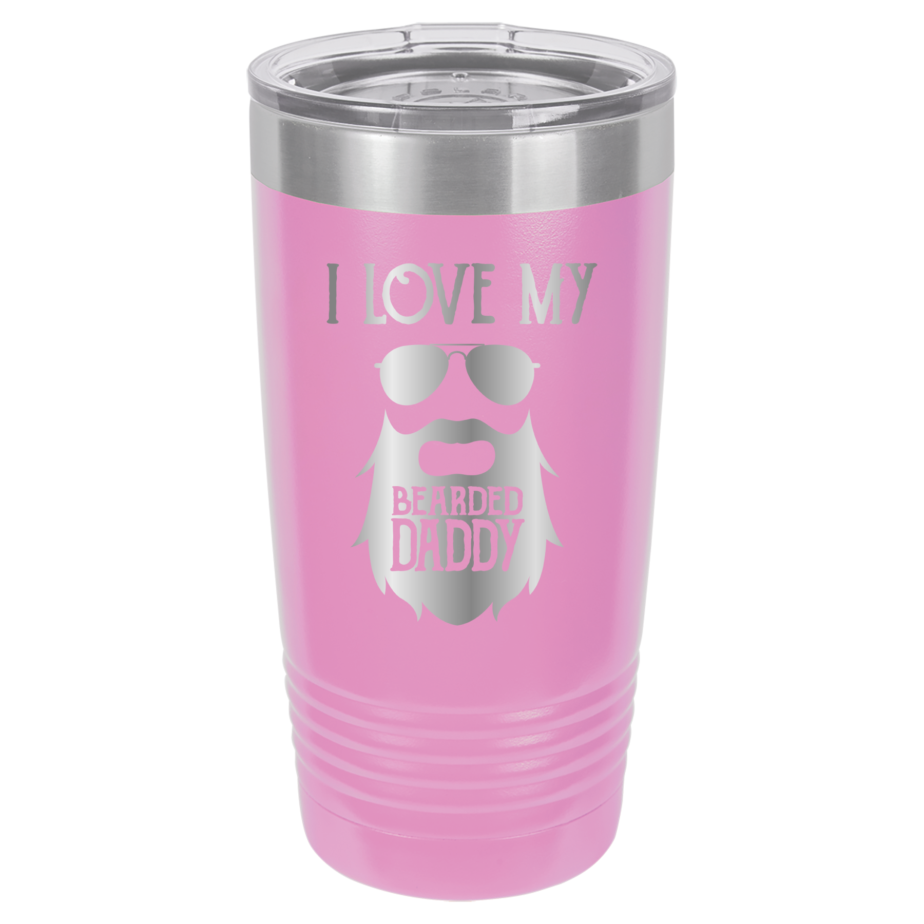 I Love My Bearded Daddy - 20oz Polar Camel Tumbler - Light Purple image