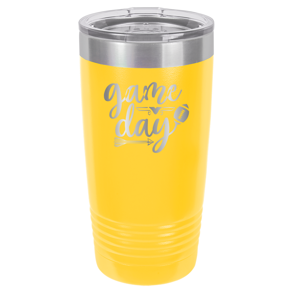 Game Day - Football - 20oz Polar Camel Tumbler - Yellow image