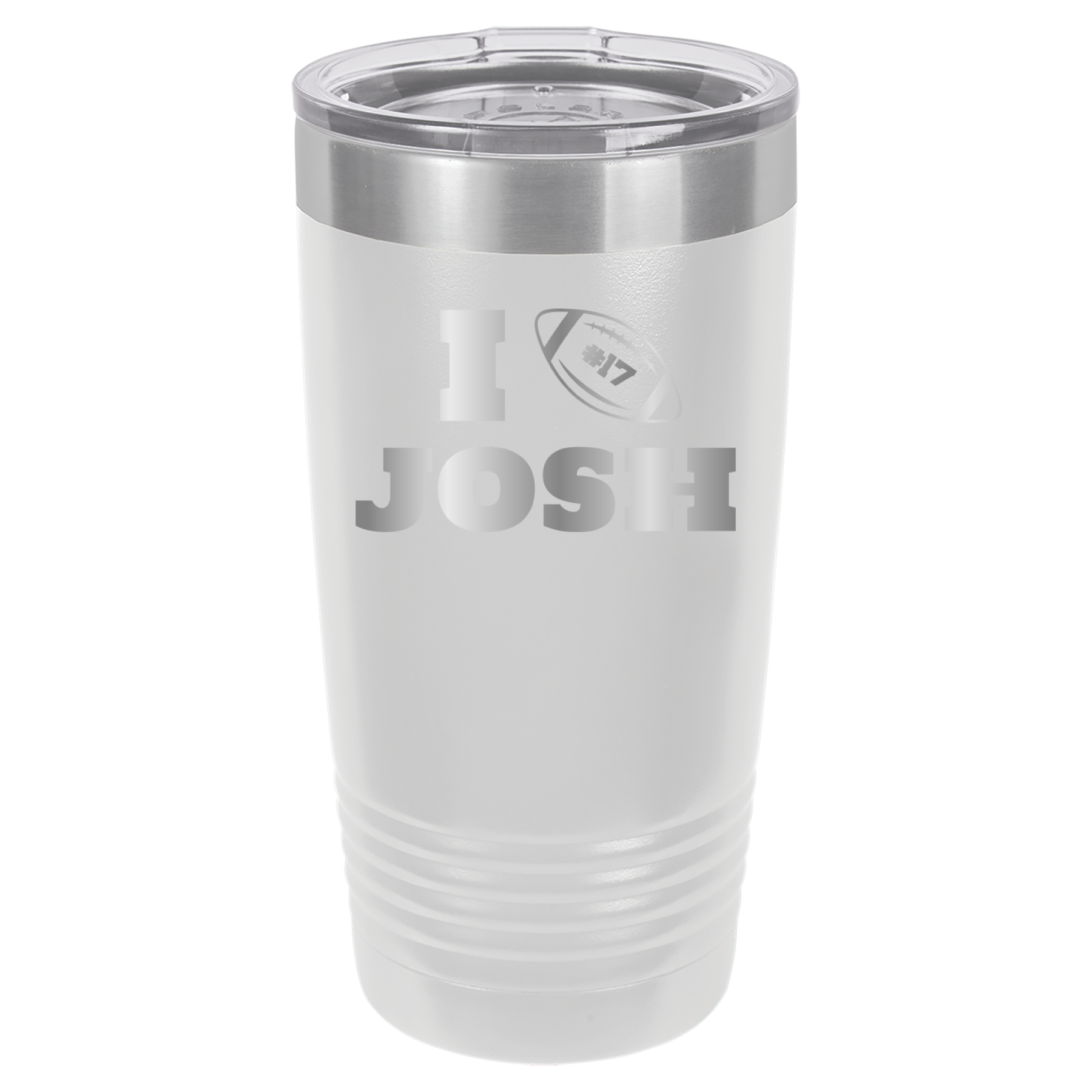 I Heart Josh - Josh Allen - 20oz Polar Camel Tumbler Buffalo Bills - White image