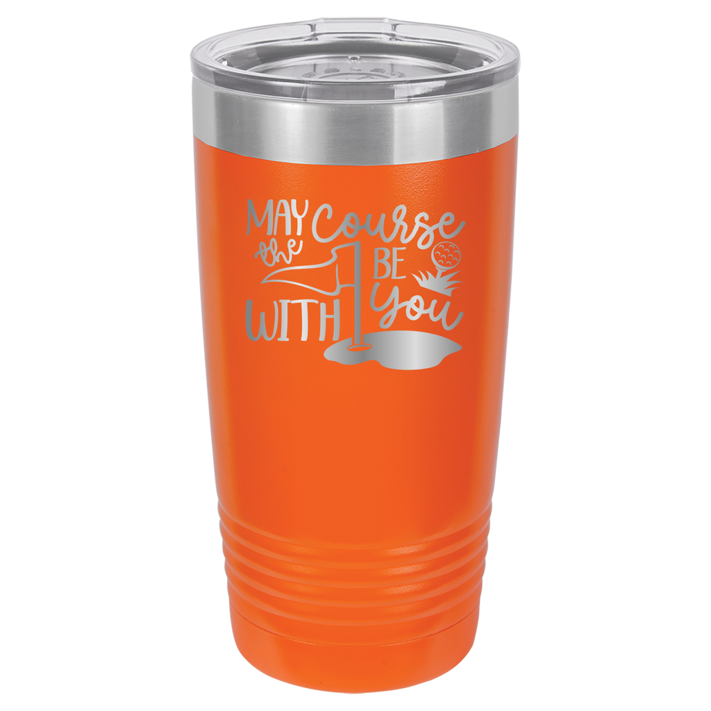 May The Course Be With You - Golf - 20oz Polar Camel Tumbler - Orange image