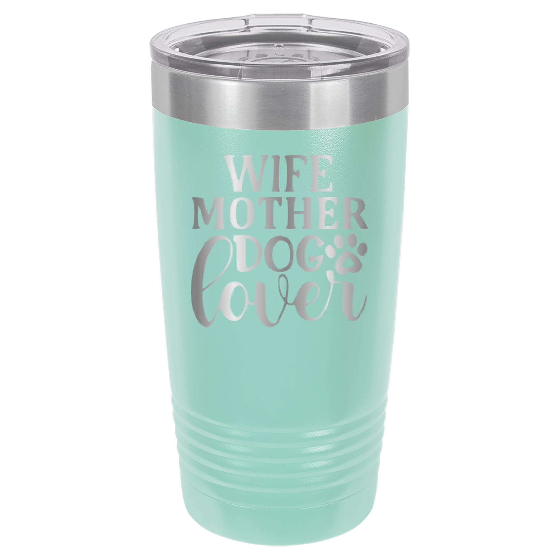 Wife, Mother, Dog Lover - 20oz Polar Camel Tumbler - Teal image