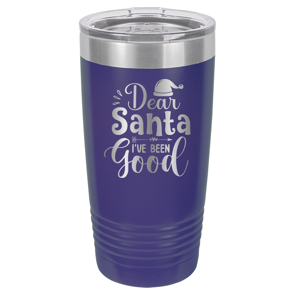 Dear Santa I've Been Good - 20oz Polar Camel Tumbler - Purple image