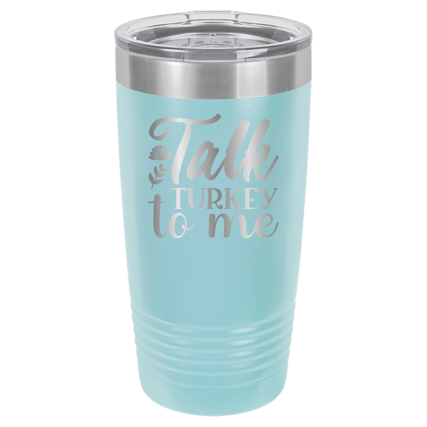 Talk Turkey To Me - 20oz Polar Camel Tumbler - Light Blue image