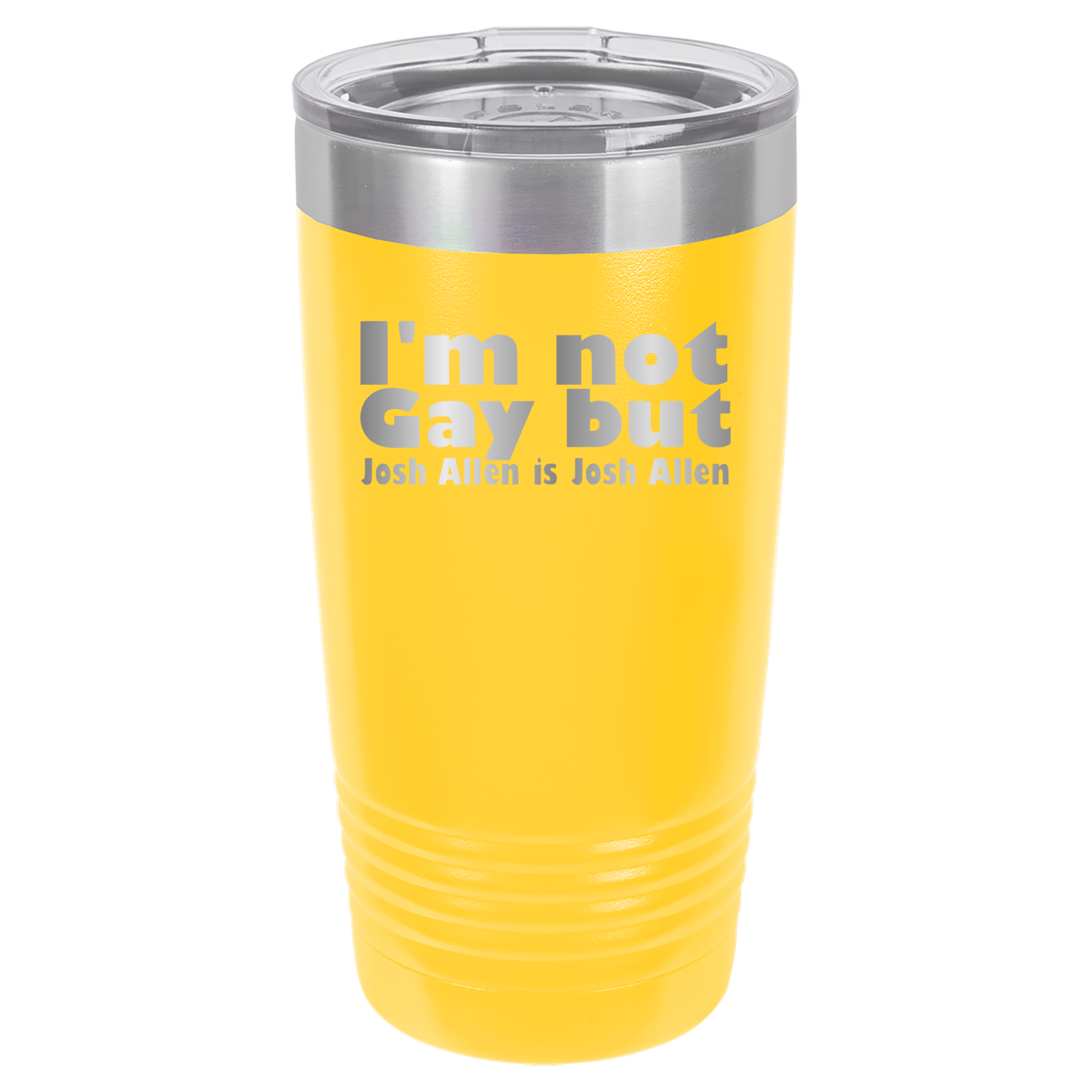 I'm Not Gay But Josh Allen Is Josh Allen - 20oz Polar Camel Tumbler - Yellow image