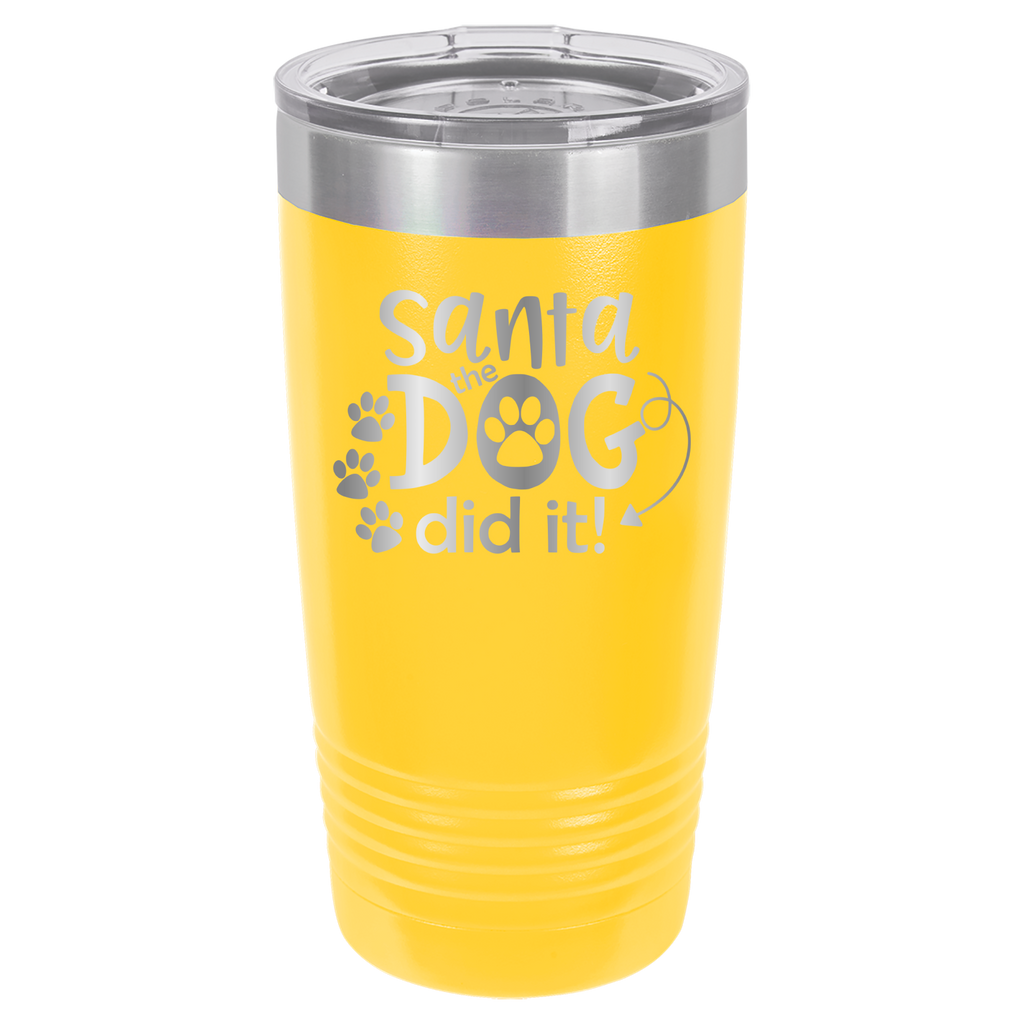 Santa, The Dog Did It - 20oz Polar Camel Tumbler - Yellow image