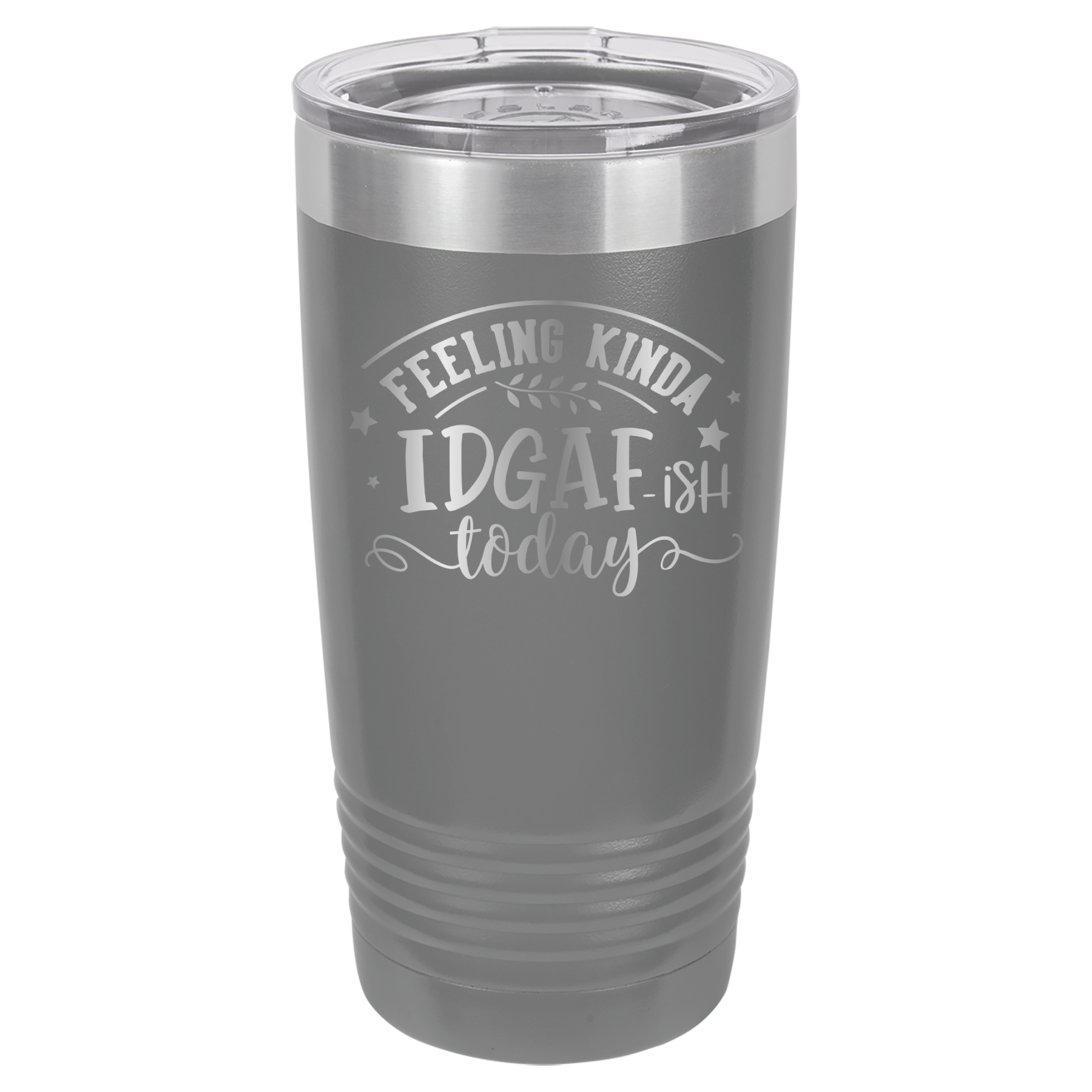 Kinda Feeling IDGAFish Today - 20oz Polar Camel Tumbler - Gray image