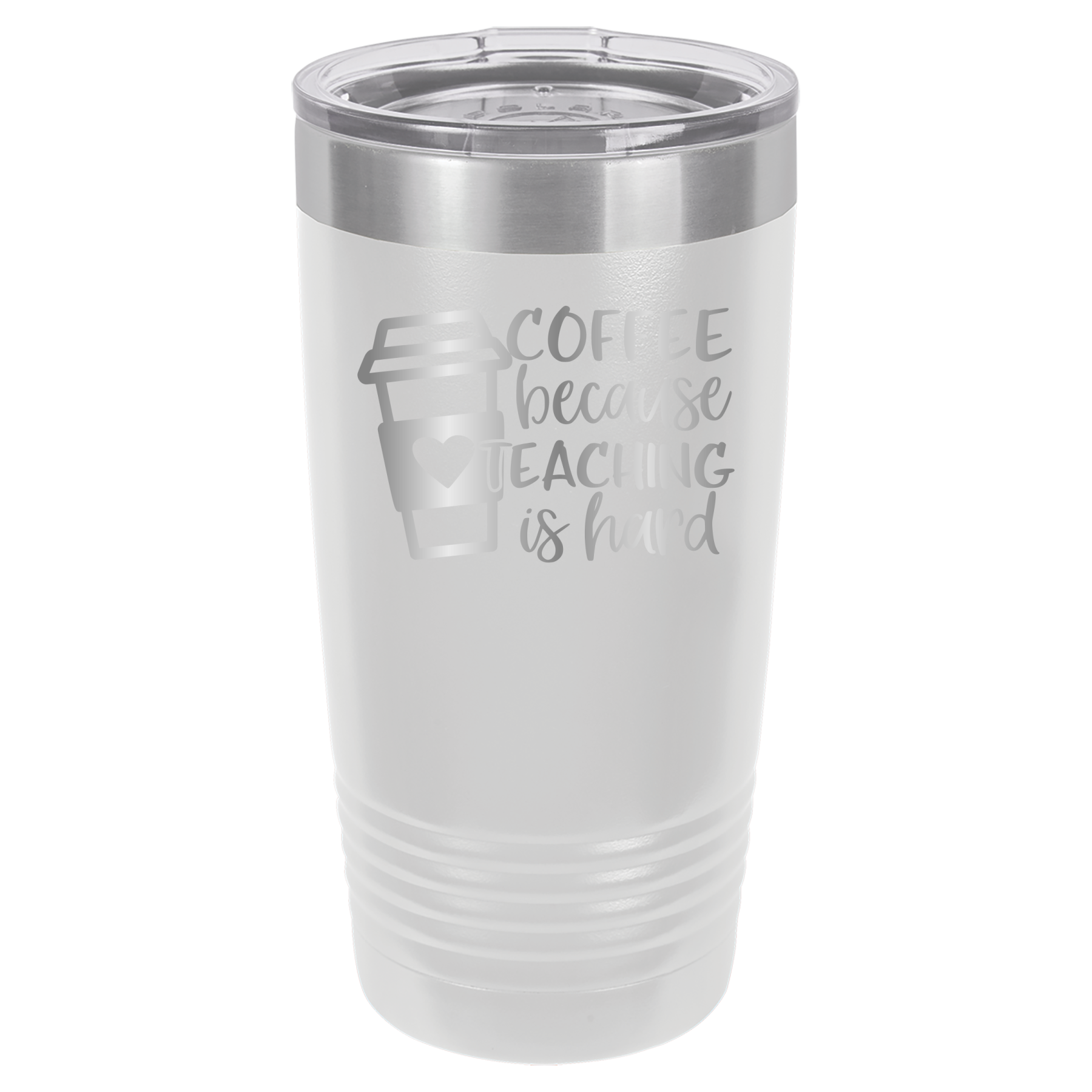 Coffee Because Teaching Is Hard - 20oz Polar Camel Tumbler image 4