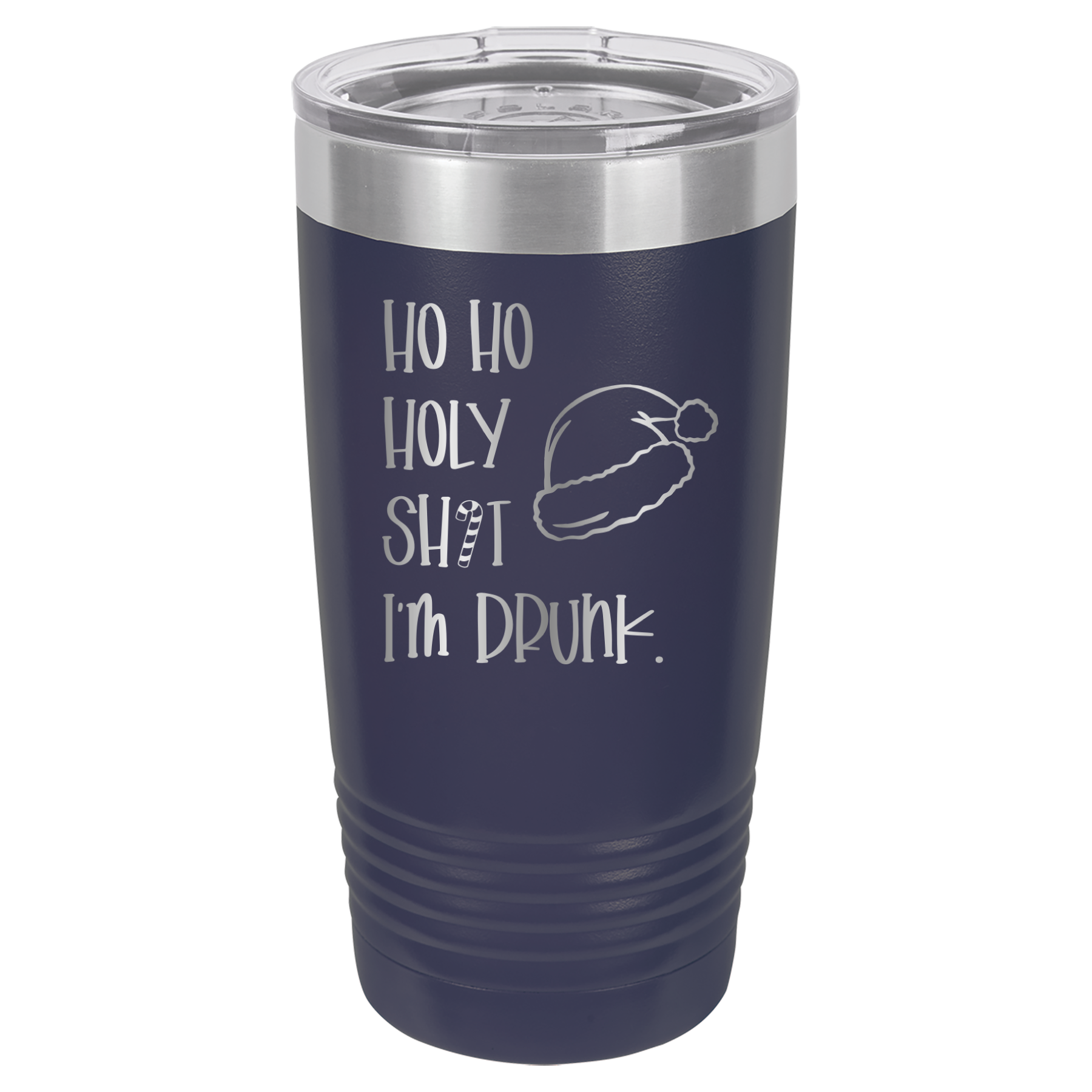 Ho Ho Holy Shit I'm Drunk - 20oz Polar Camel Tumbler - Navy image