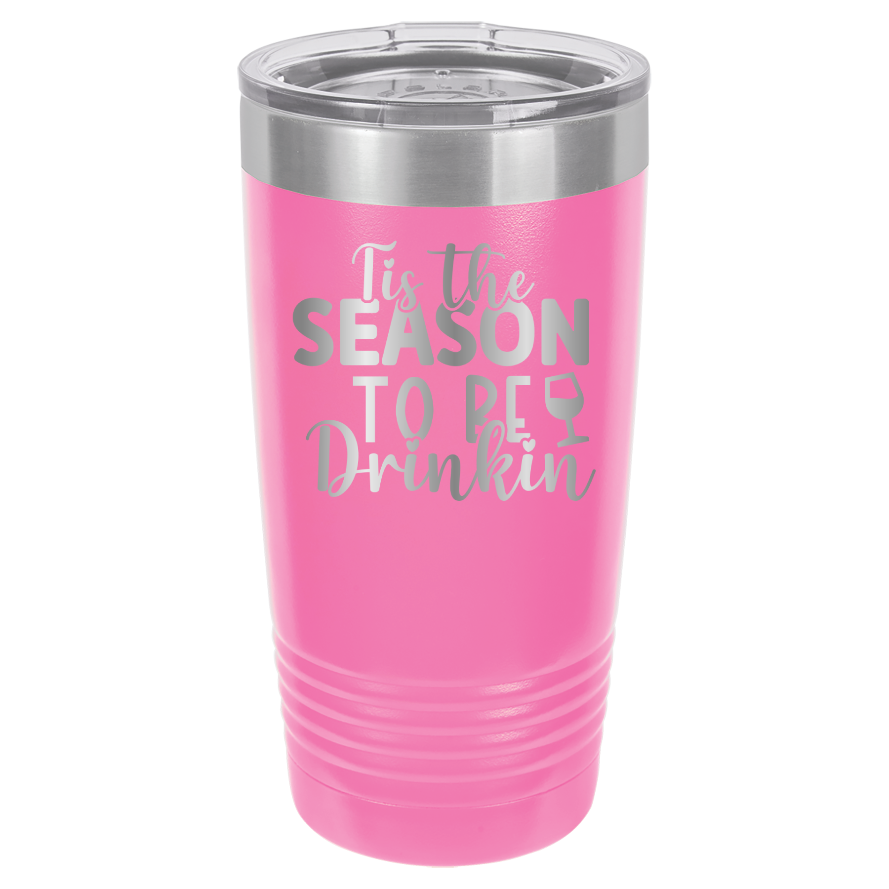 Tis The Season To Be Drinkin' - 20oz Polar Camel Tumbler - Pink image