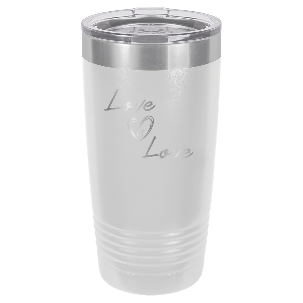 Love is Love - 20oz Polar Camel Tumbler - Pride - White image