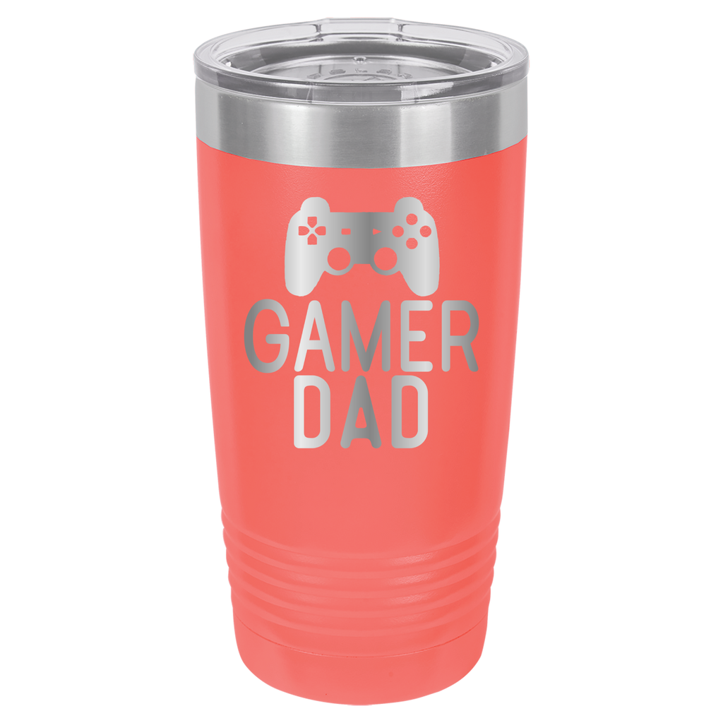 Gamer Dad - 20oz Polar Camel Tumbler - Coral image