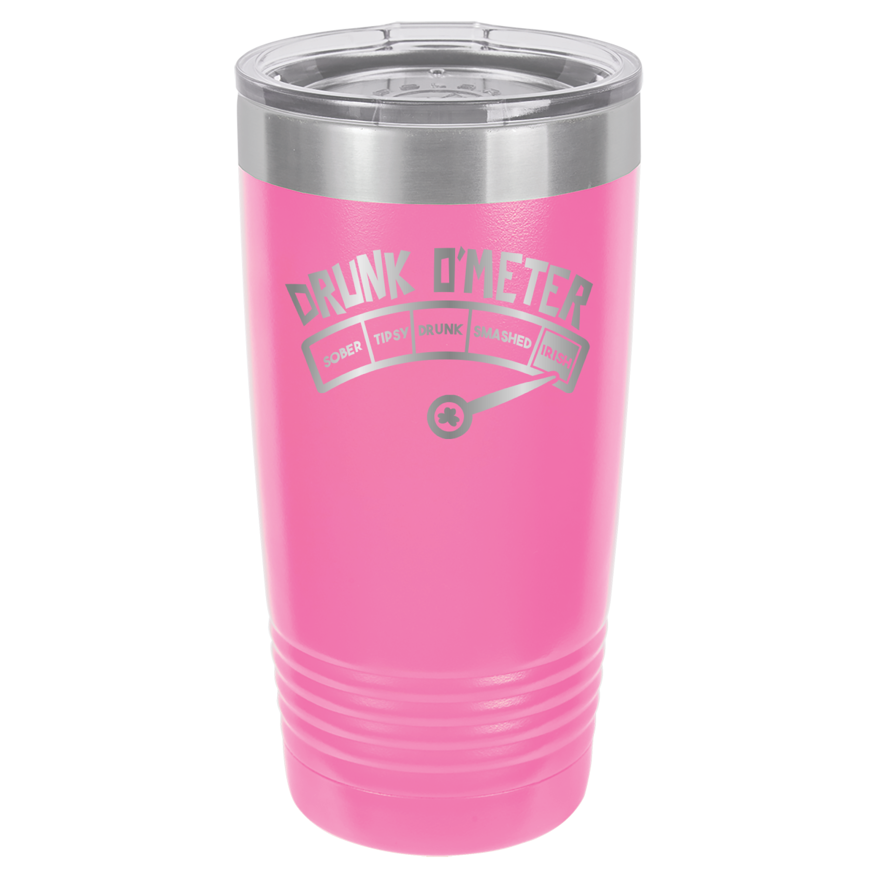 St. Patrick's Day Tumbler - How drunk?  Irish! - 20oz Tumbler - Pink image