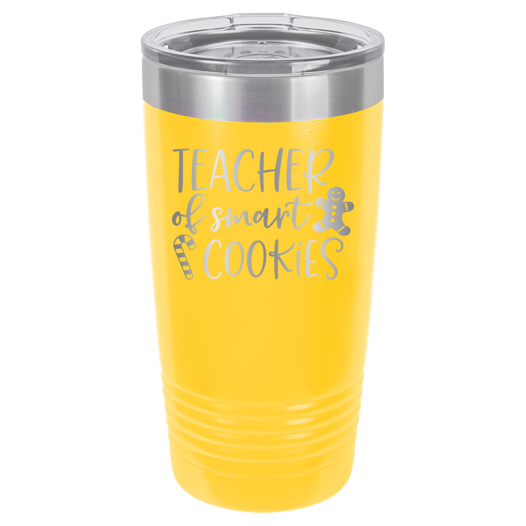 Teacher Of Smart Cookies - 20oz Polar Camel Tumbler - Yellow image