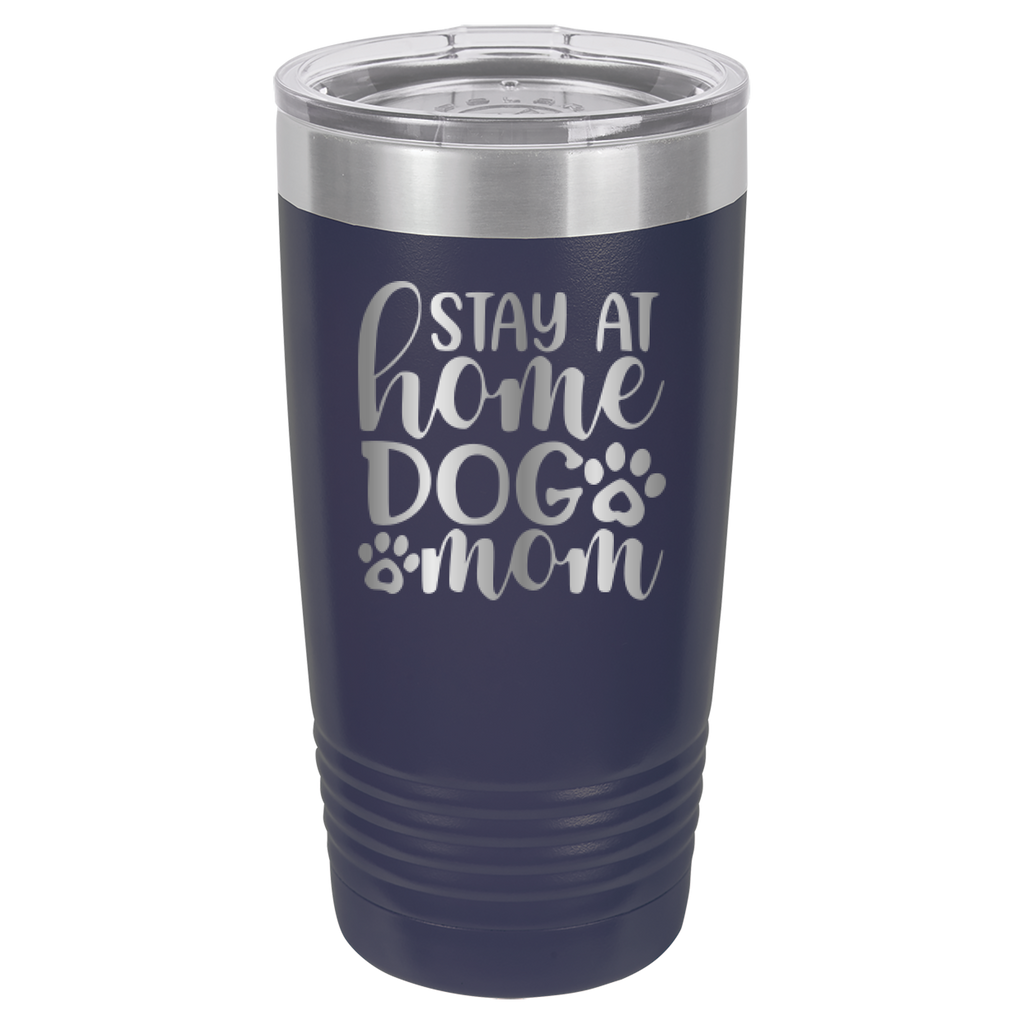 Stay At Home Dog Mom - 20oz Polar Camel Tumbler - Navy image