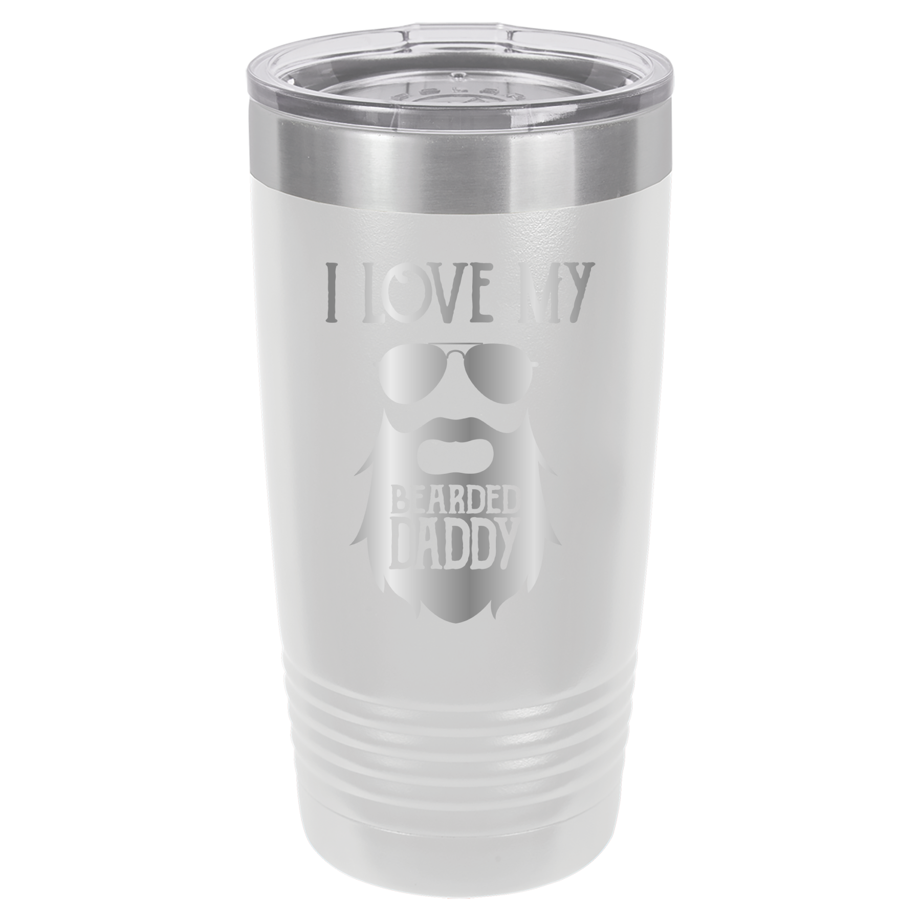 I Love My Bearded Daddy - 20oz Polar Camel Tumbler - White image