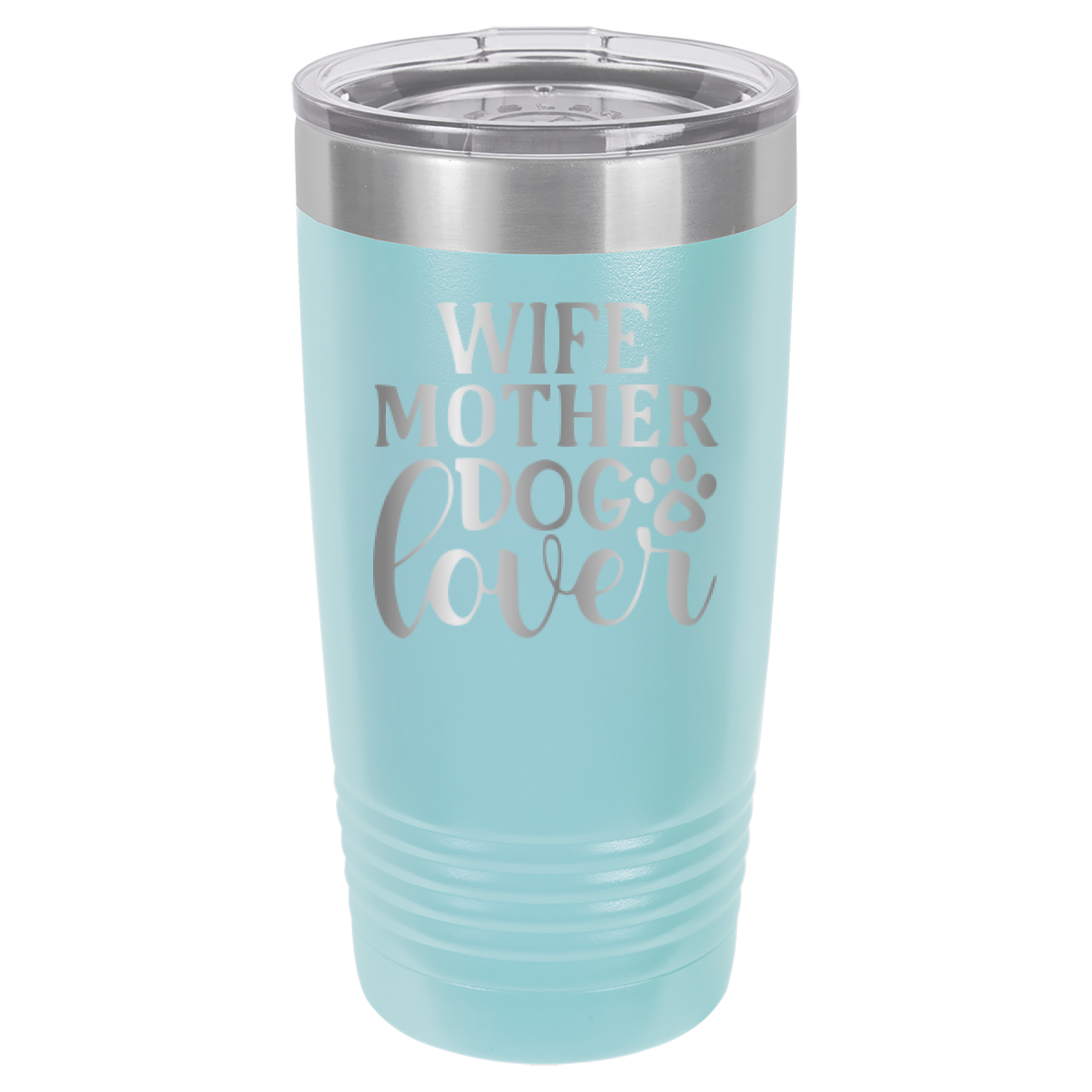 Wife, Mother, Dog Lover - 20oz Polar Camel Tumbler - Light Blue image