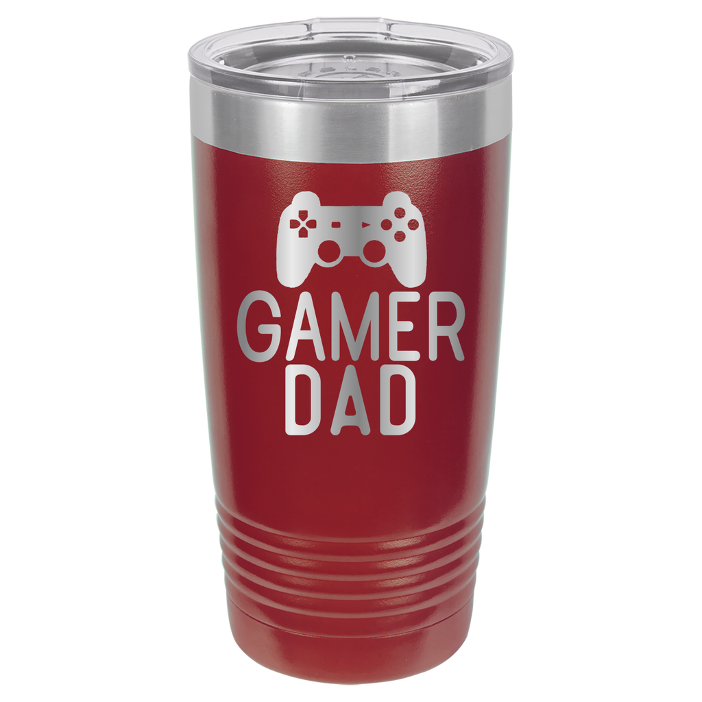 Gamer Dad - 20oz Polar Camel Tumbler - Maroon image