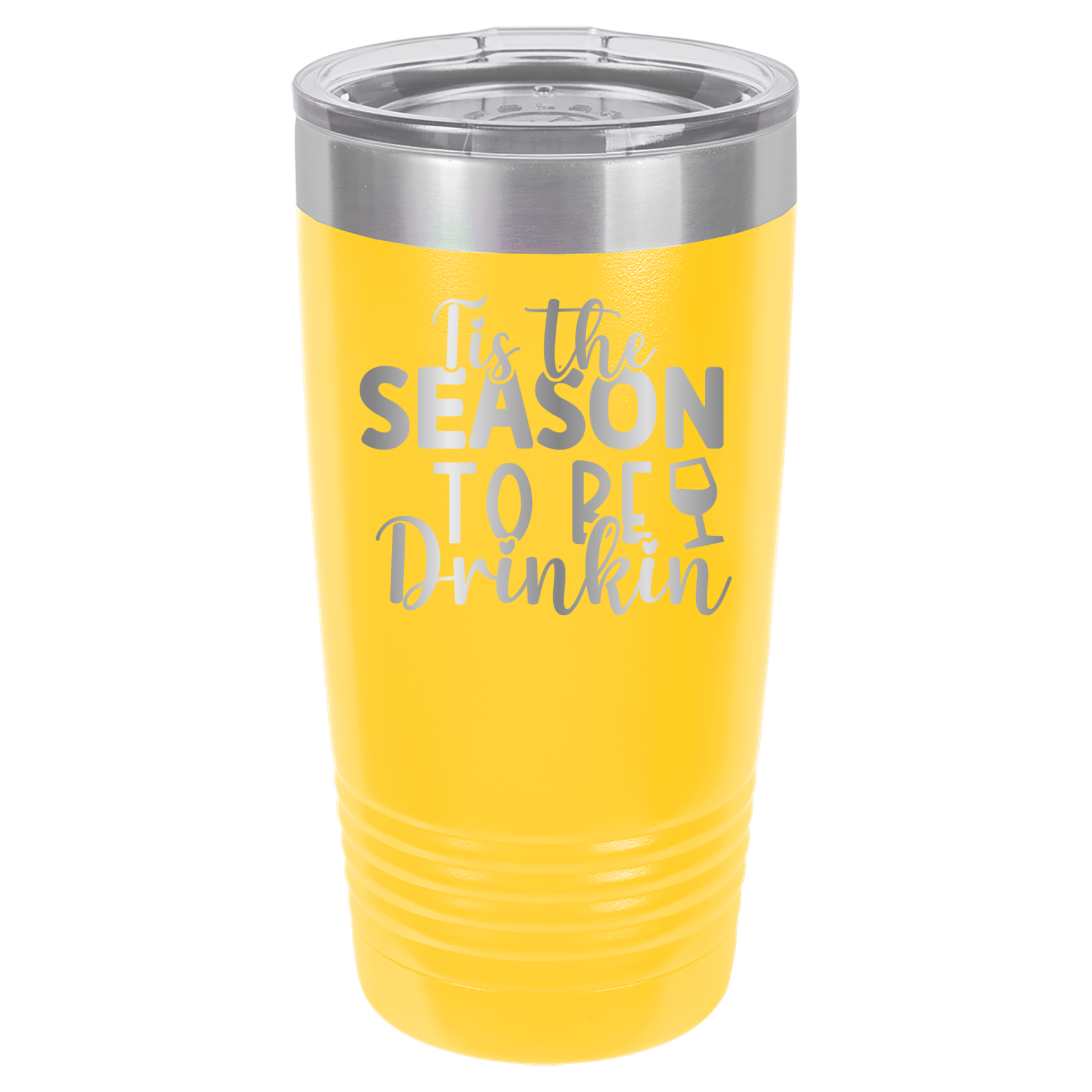 Tis The Season To Be Drinkin' - 20oz Polar Camel Tumbler - Yellow image