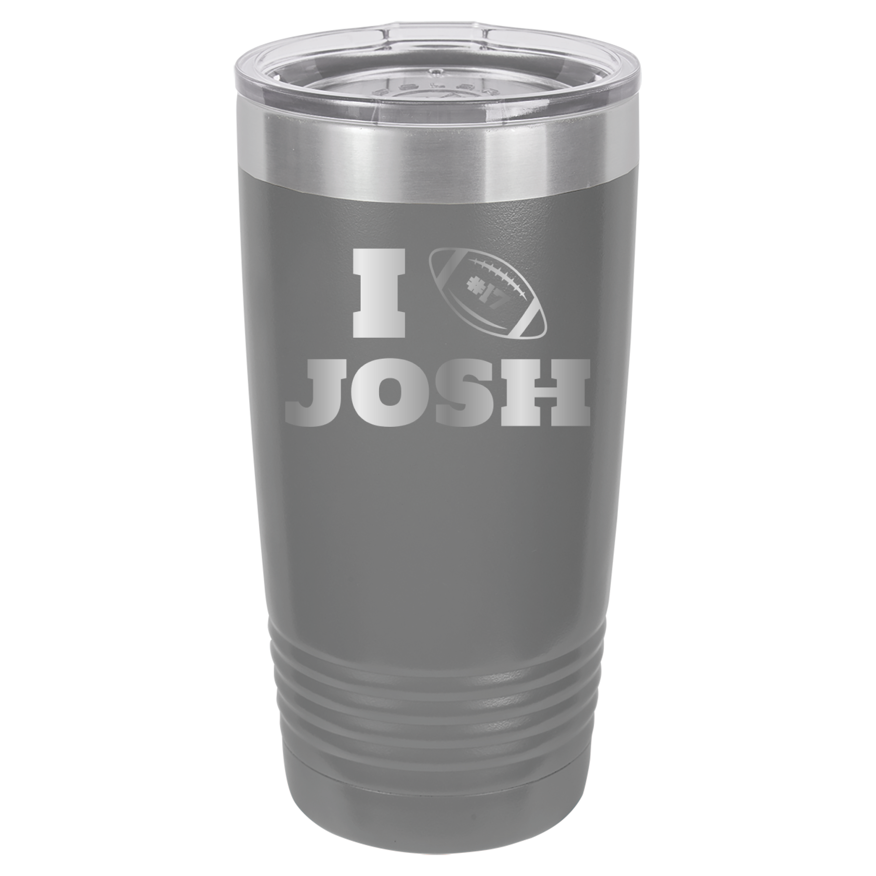 I Heart Josh - Josh Allen - 20oz Polar Camel Tumbler Buffalo Bills - Gray image