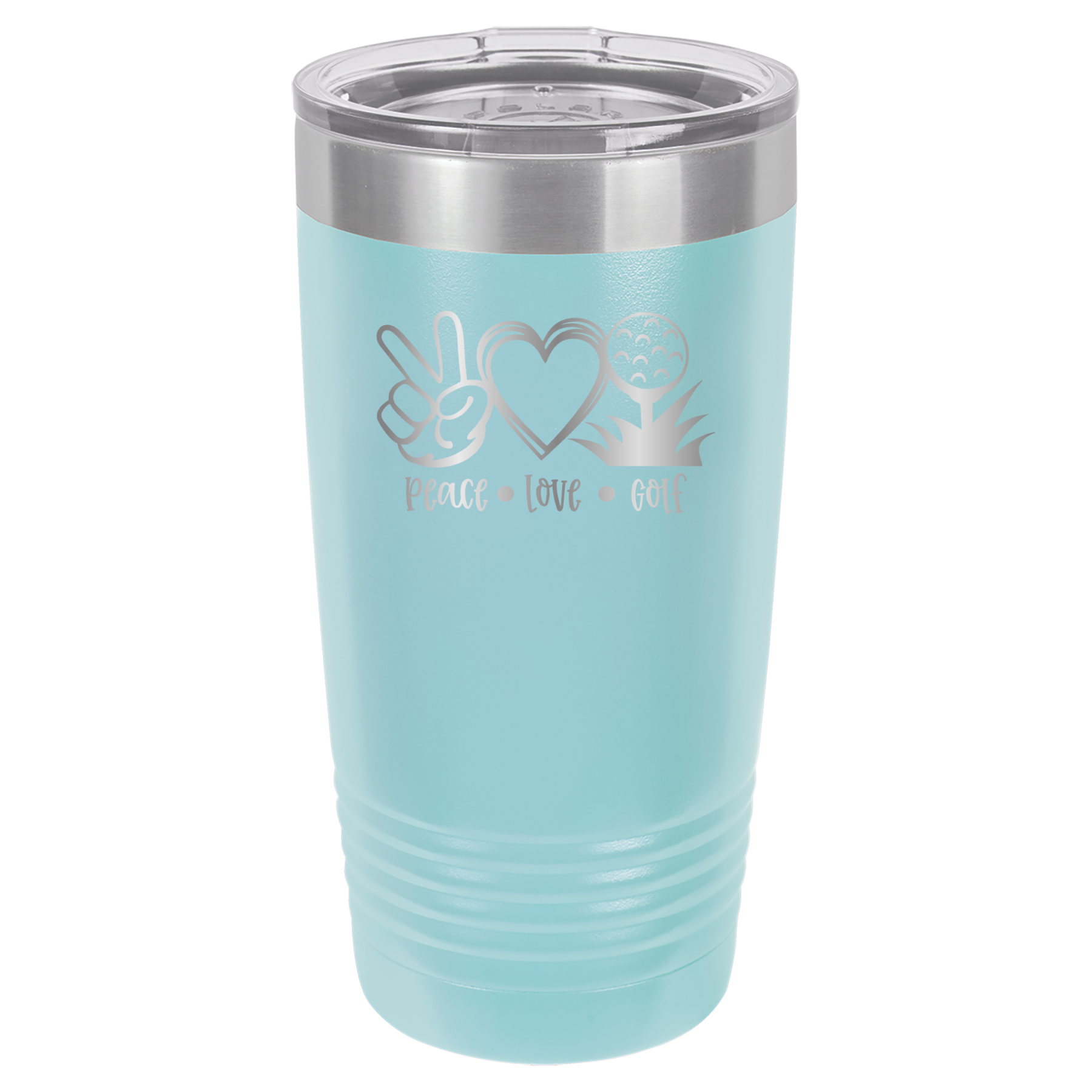 Peace, Love, Golf - 20oz Polar Camel Tumbler image 6