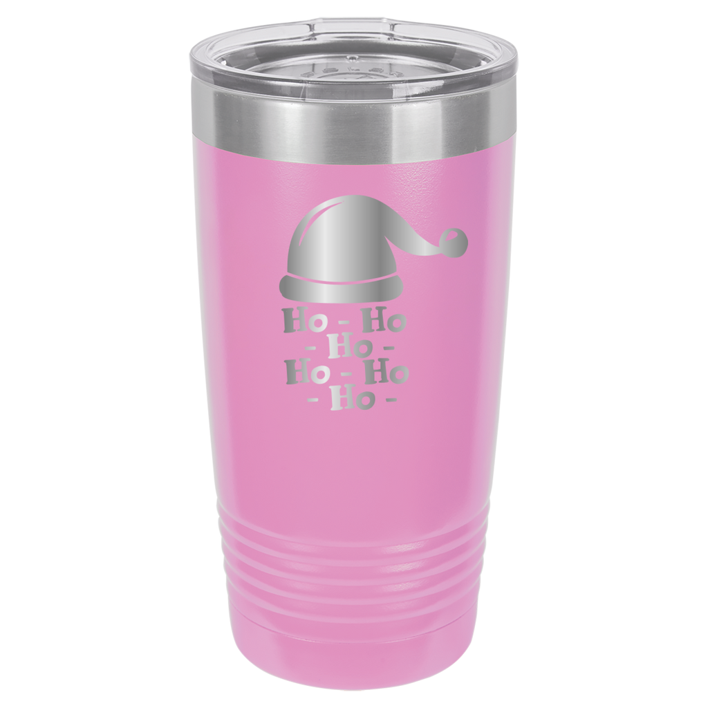 Ho Ho Ho Santa Claus Christmas - 20oz Polar Camel Tumbler - Light Purple image