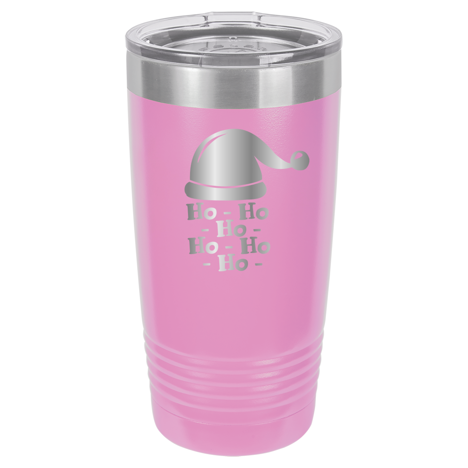 Ho Ho Ho Santa Claus Christmas - 20oz Polar Camel Tumbler - Light Purple image