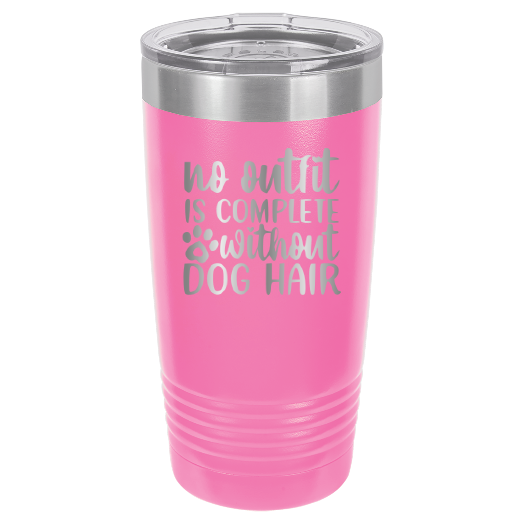 No Outfit Is Complete Without Dog Hair - 20oz Polar Camel Tumbler - Pink image
