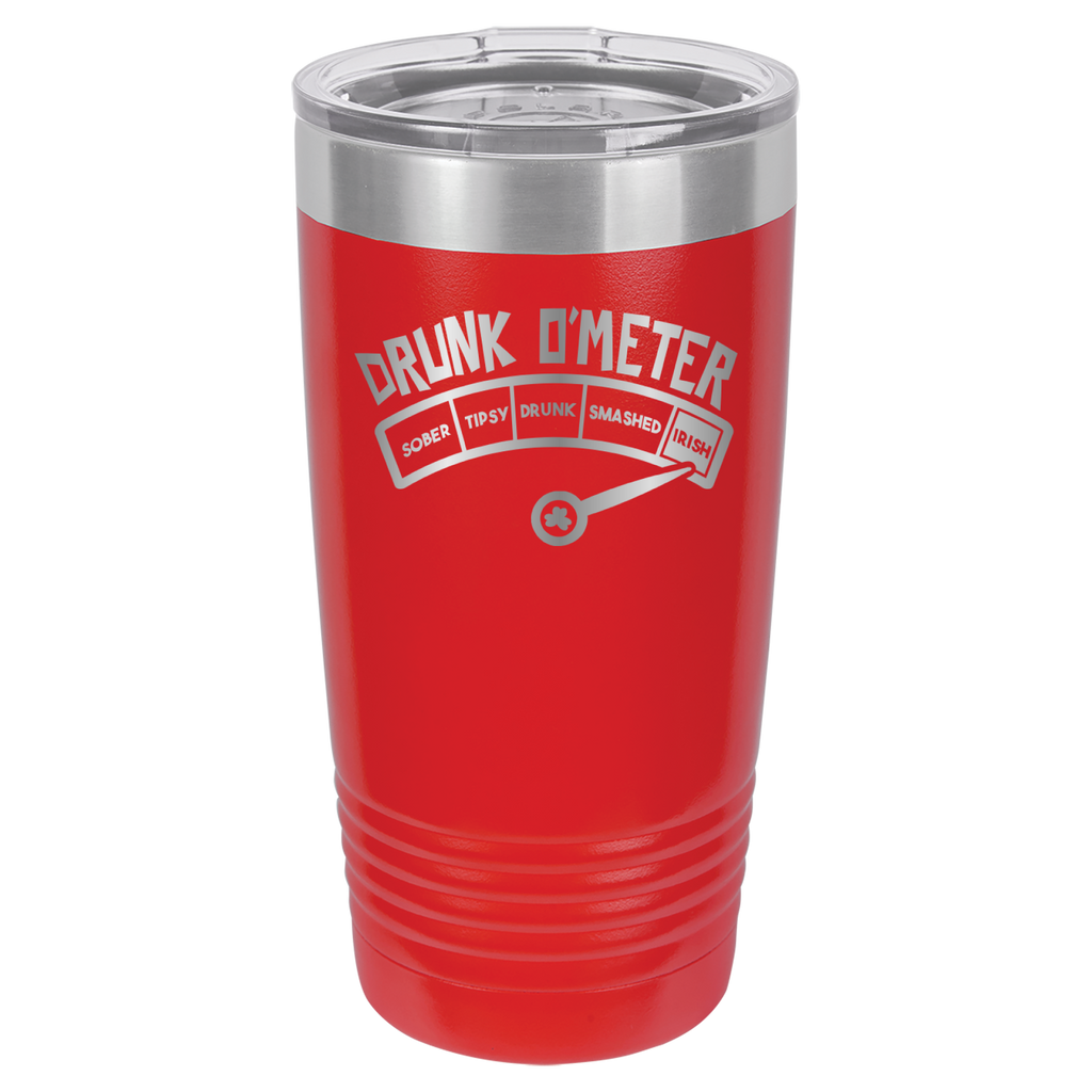 St. Patrick's Day Tumbler - How drunk?  Irish! - 20oz Tumbler - Red image