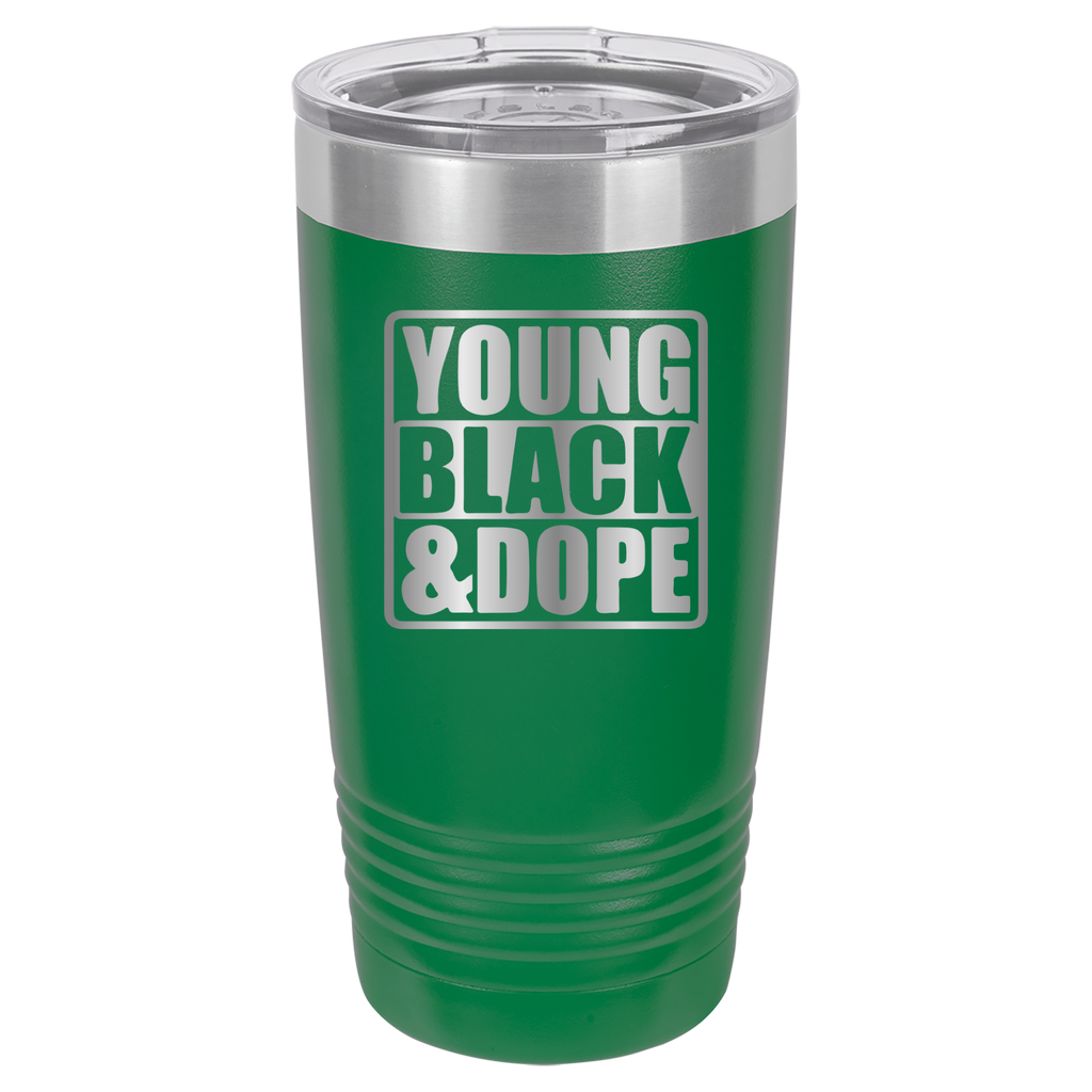 Young, Black, and Dope - 20oz Polar Camel Tumbler - Green image