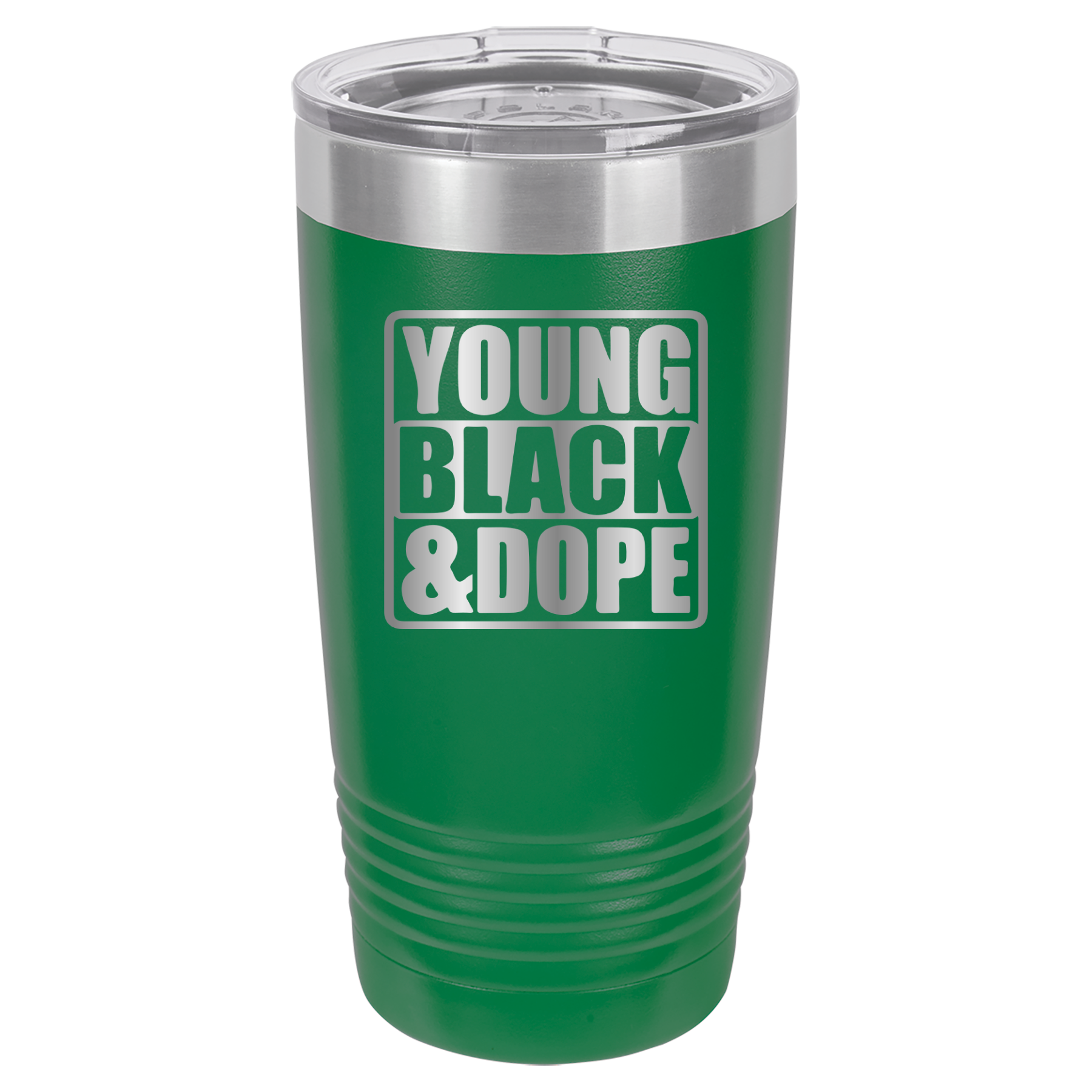 Young, Black, and Dope - 20oz Polar Camel Tumbler - Green image