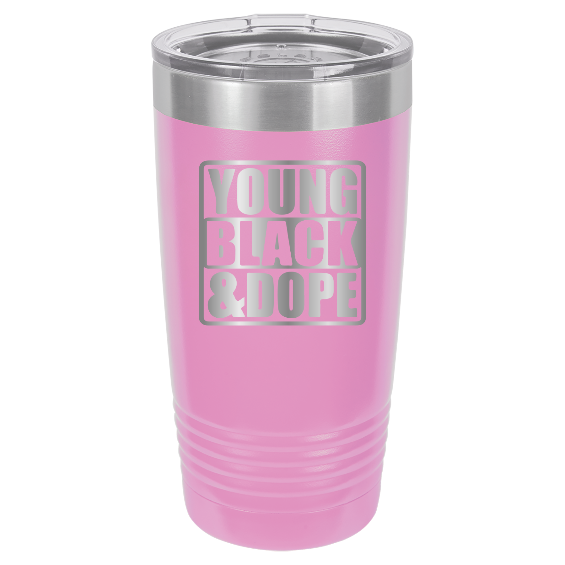 Young, Black, and Dope - 20oz Polar Camel Tumbler - Light Purple image