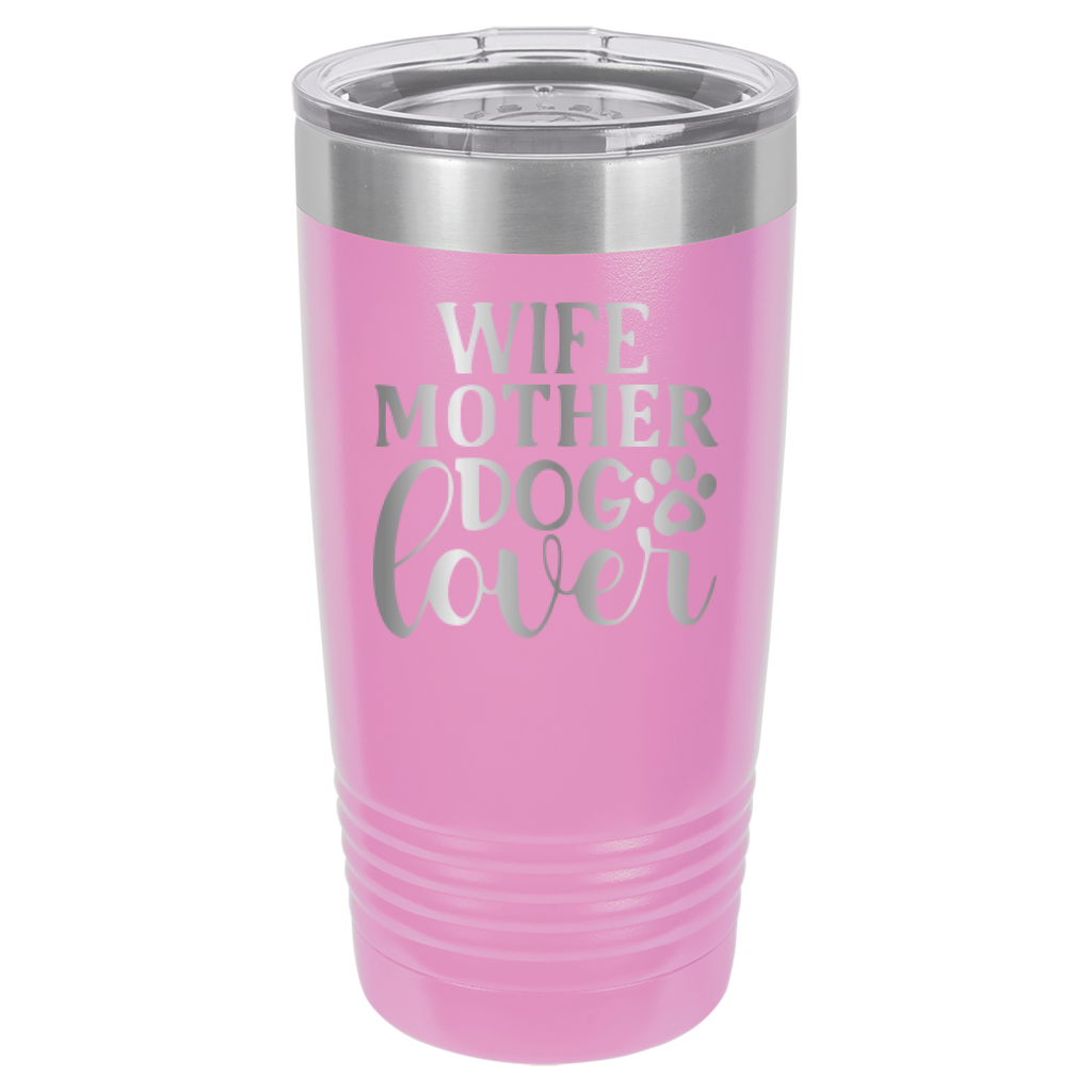 Wife, Mother, Dog Lover - 20oz Polar Camel Tumbler image 11