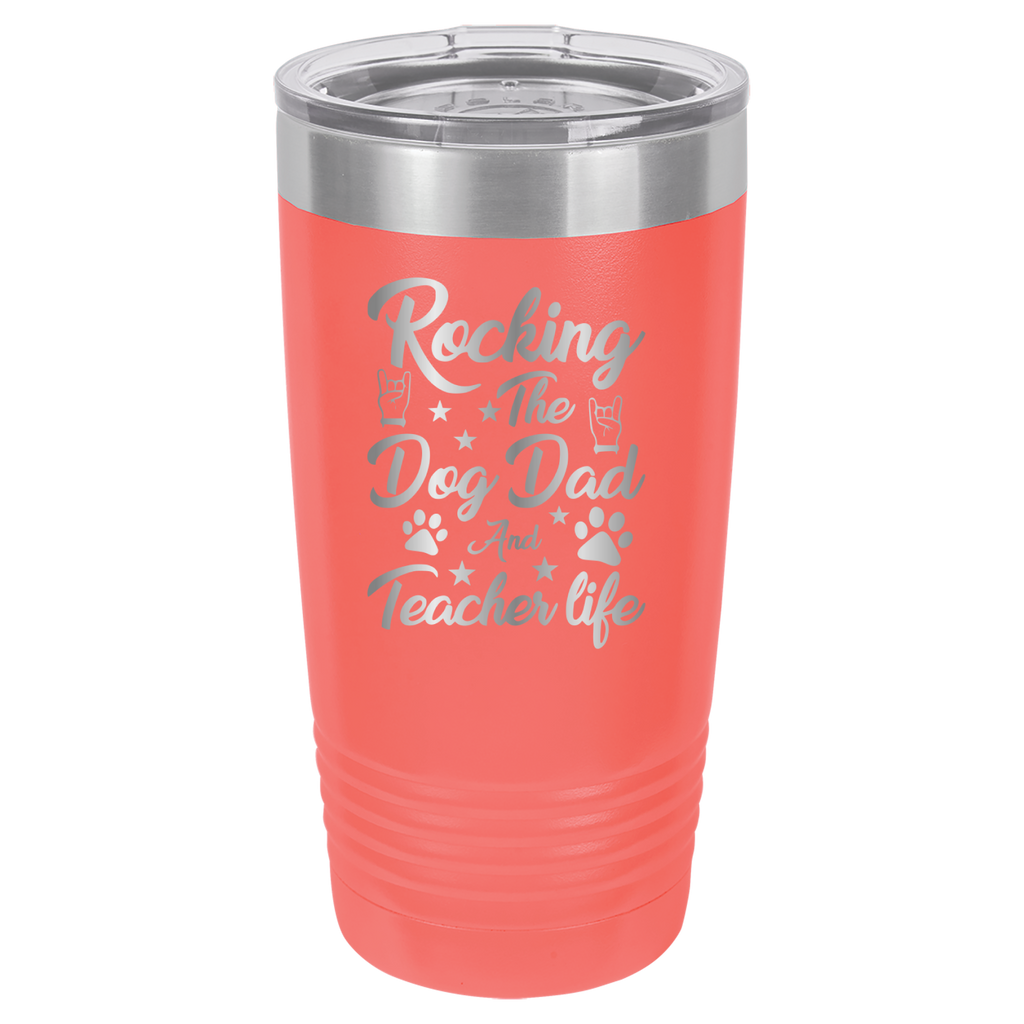 Rocking The Dog Dad And Teacher Life - 20oz Polar Camel Tumbler image 15