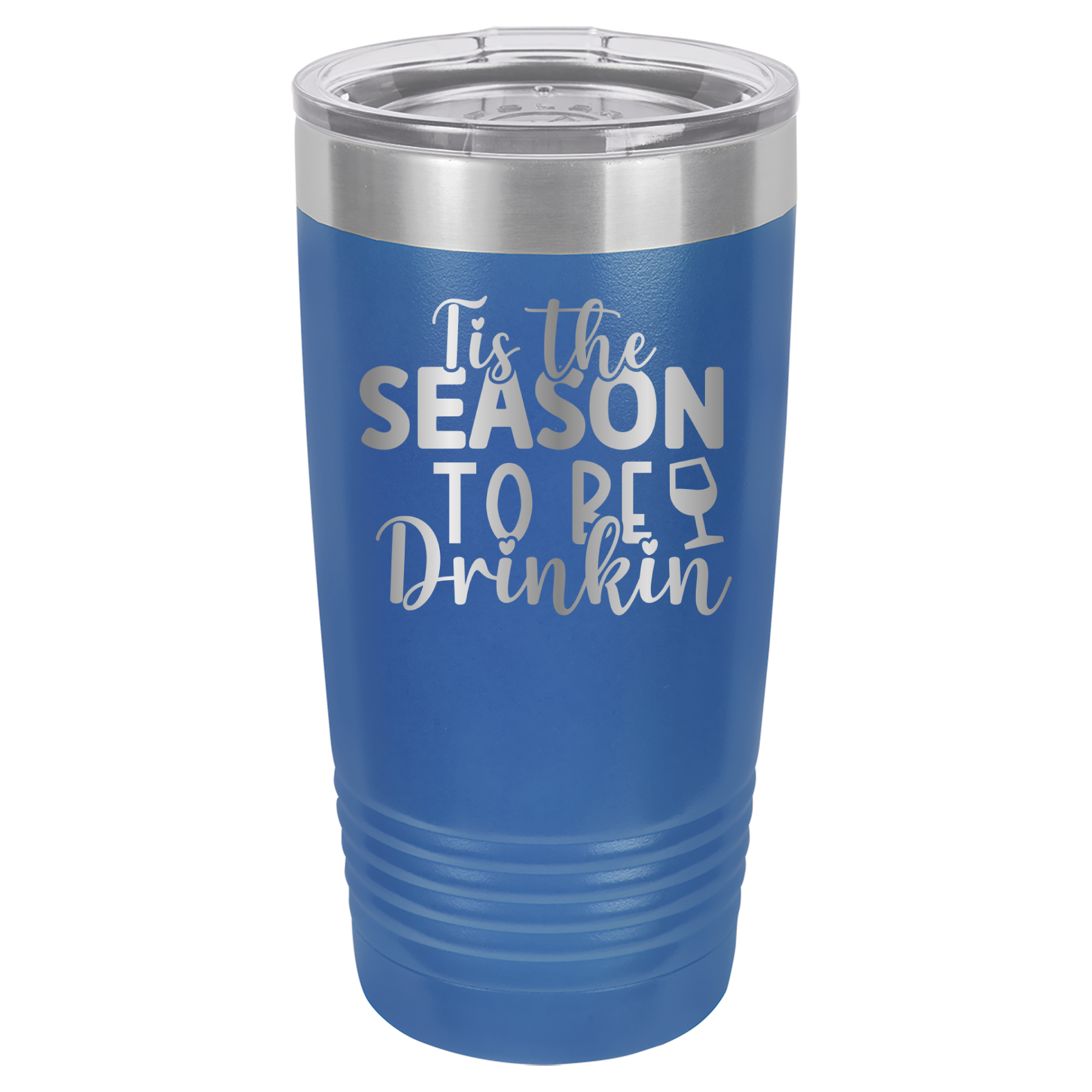 Tis The Season To Be Drinkin' - 20oz Polar Camel Tumbler - Royal Blue image