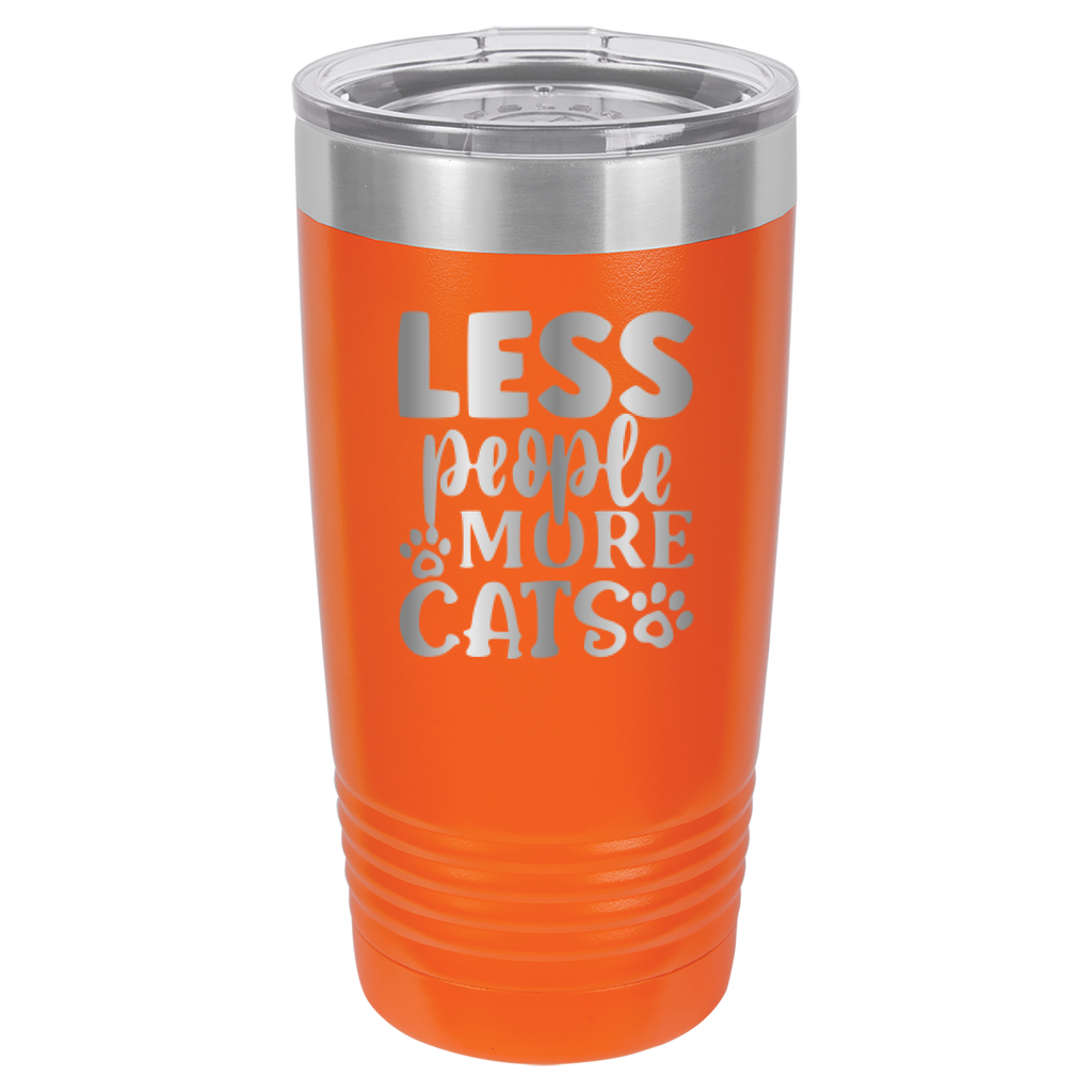 Less People More Cats - 20oz Polar Camel Tumbler image 7