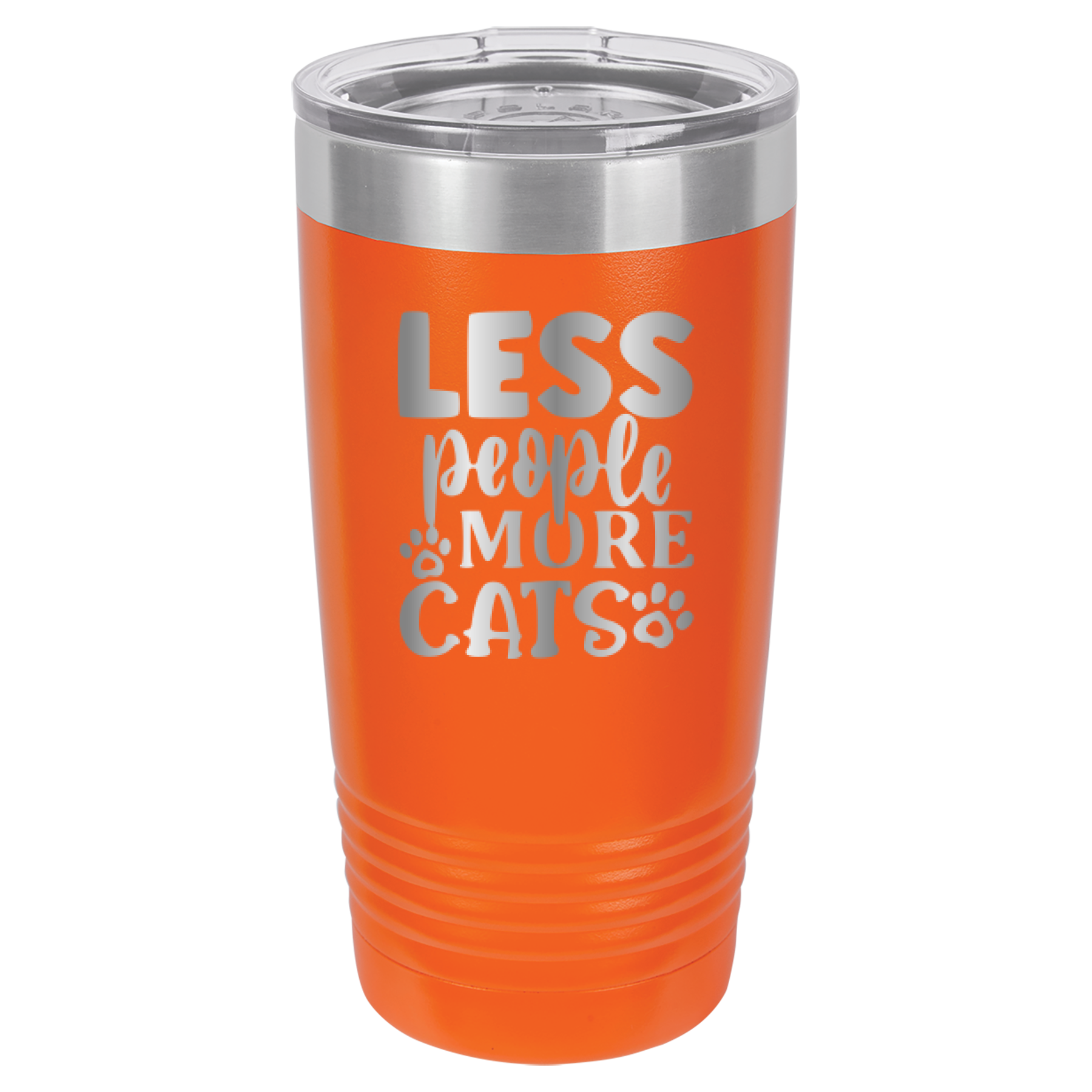 Less People More Cats - 20oz Polar Camel Tumbler image 7