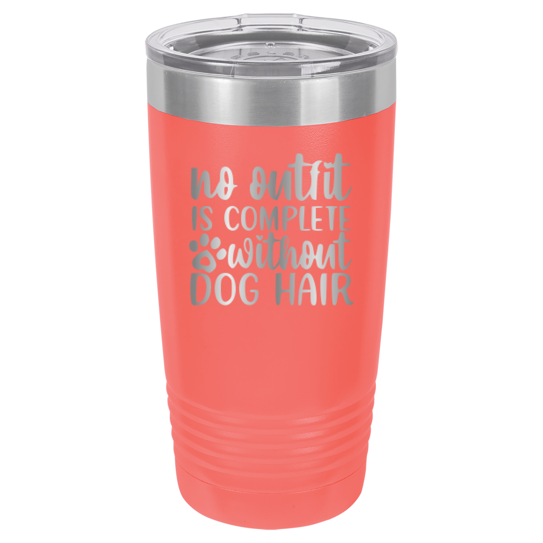 No Outfit Is Complete Without Dog Hair - 20oz Polar Camel Tumbler - Coral image