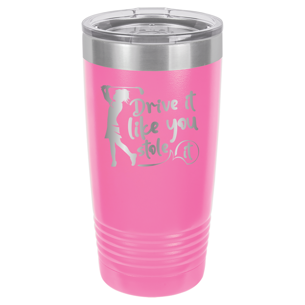 Drive It Like You Stole It (Female) - Golf - 20oz Polar Camel Tumbler - Pink image