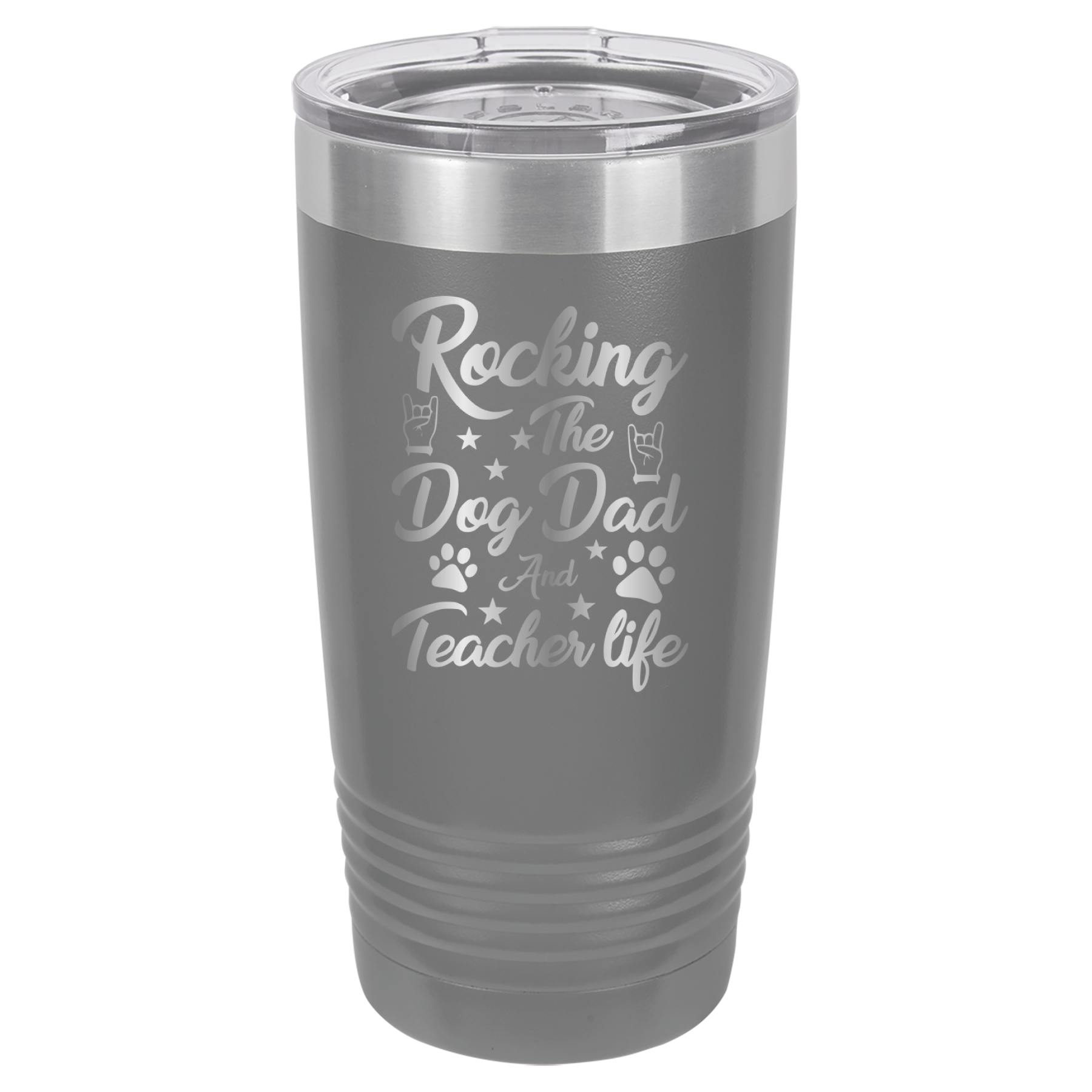 Rocking The Dog Dad And Teacher Life - 20oz Polar Camel Tumbler image 14