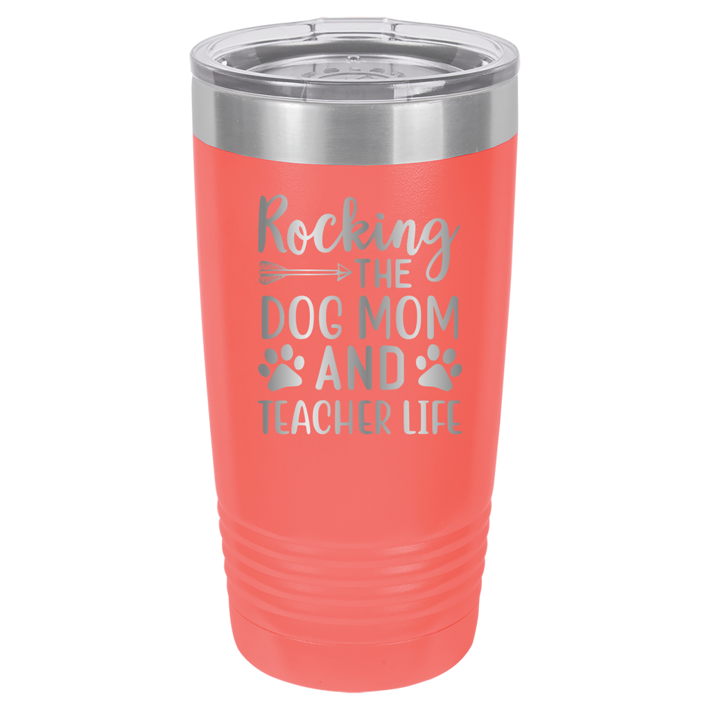 Rocking The Dog Mom And Teacher Life - 20oz Polar Camel Tumbler image 15