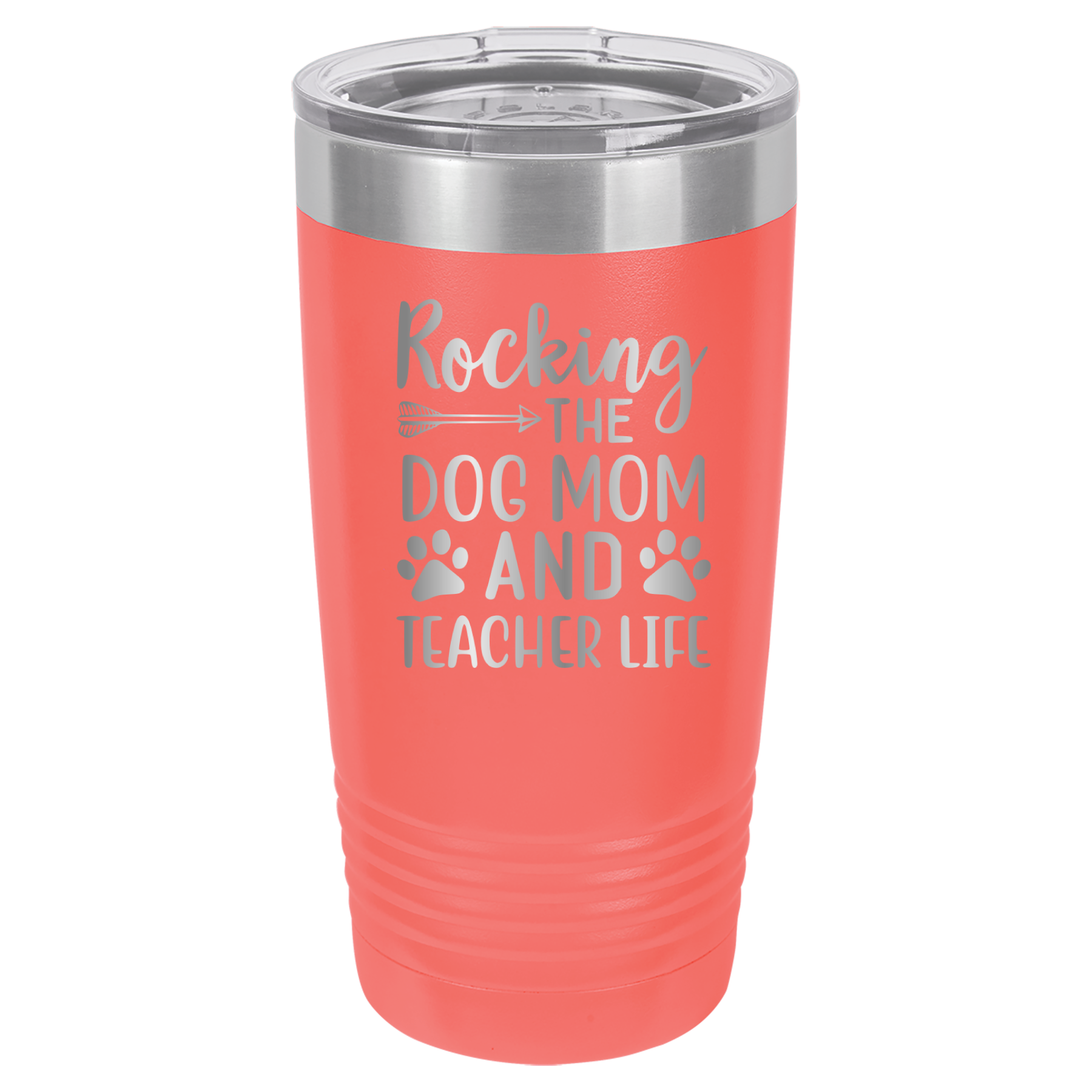Rocking The Dog Mom And Teacher Life - 20oz Polar Camel Tumbler image 15