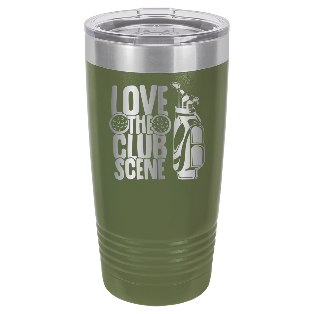 Love The Club Scene - Golf - 20oz Polar Camel Tumbler - Olive Green image
