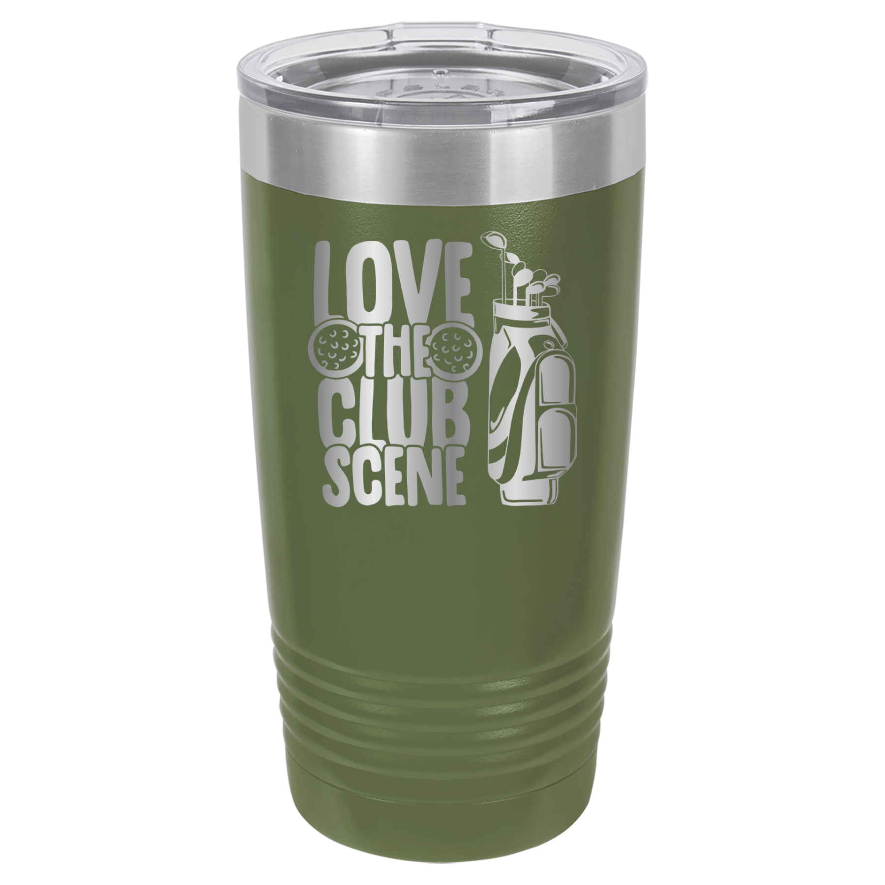 Love The Club Scene - Golf - 20oz Polar Camel Tumbler - Olive Green image